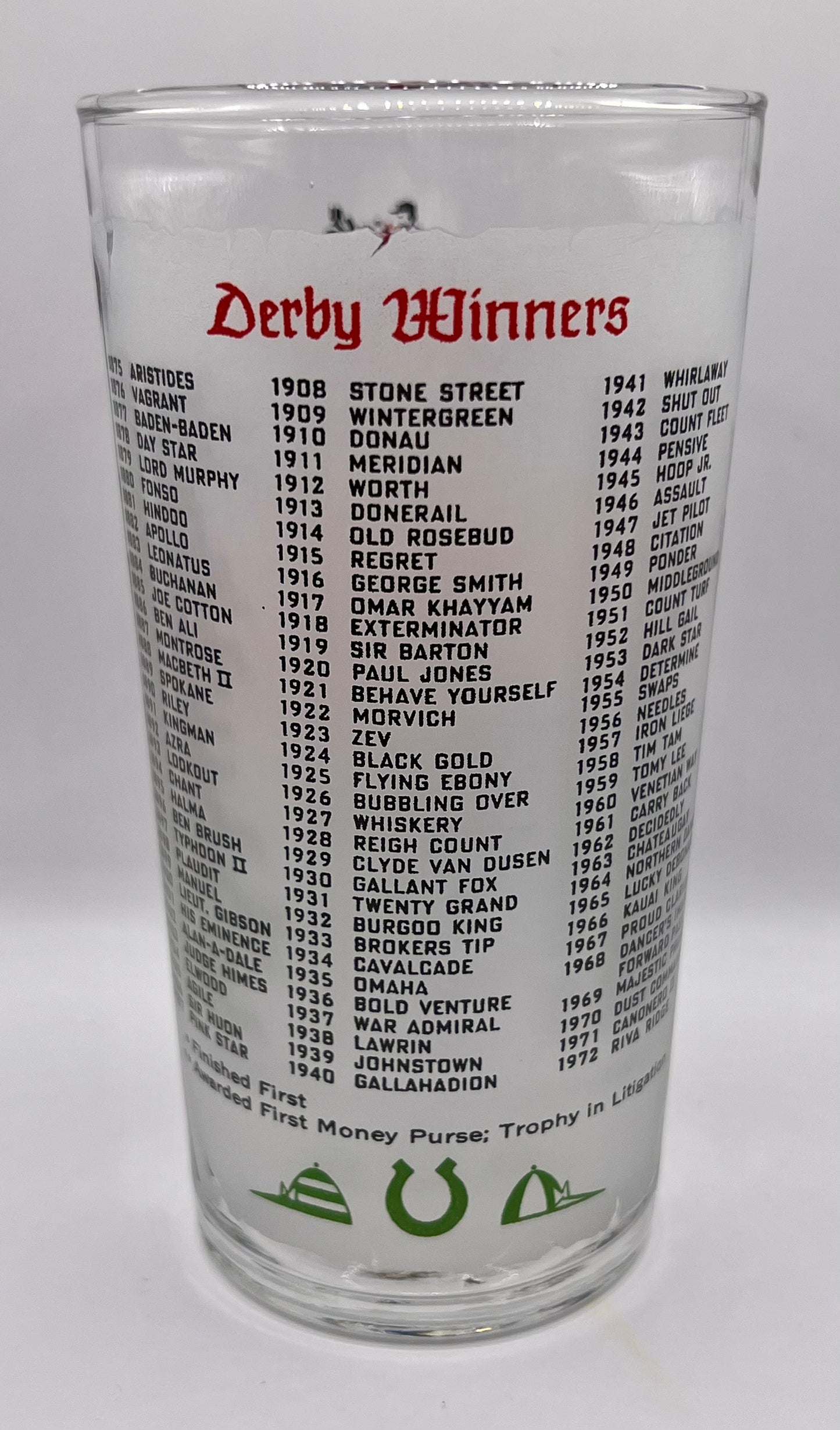 1973 Kentucky Derby Glass