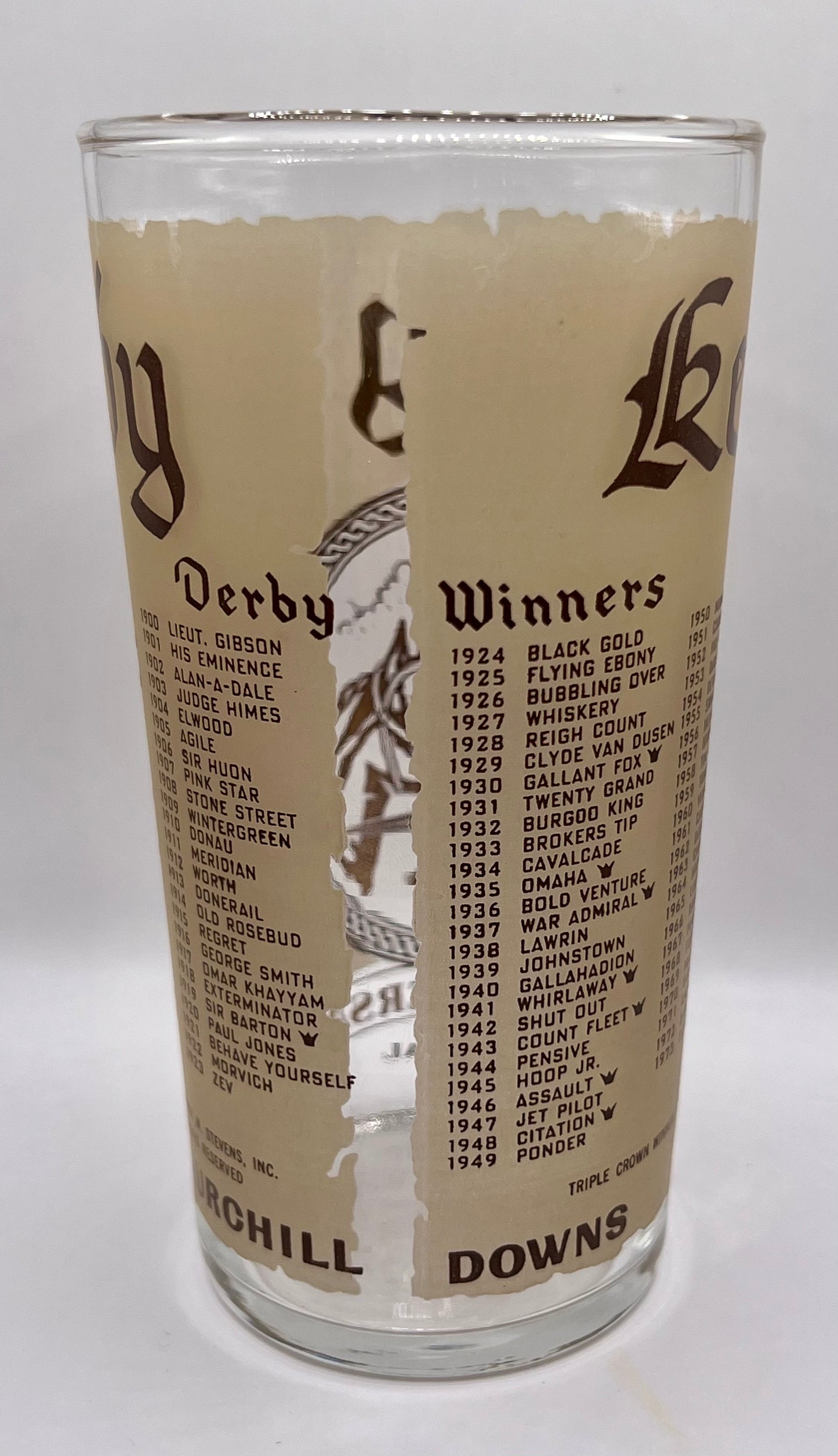 1974 Kentucky Derby Glass