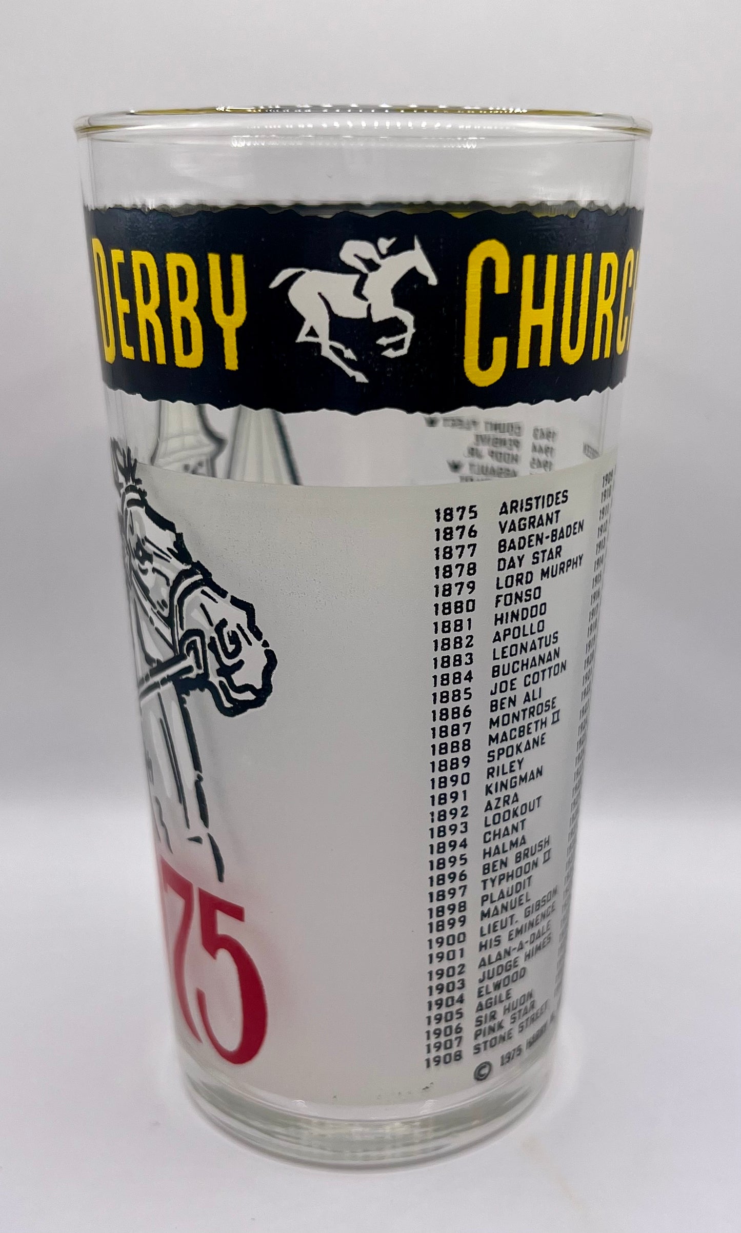 1975 Kentucky Derby Glass