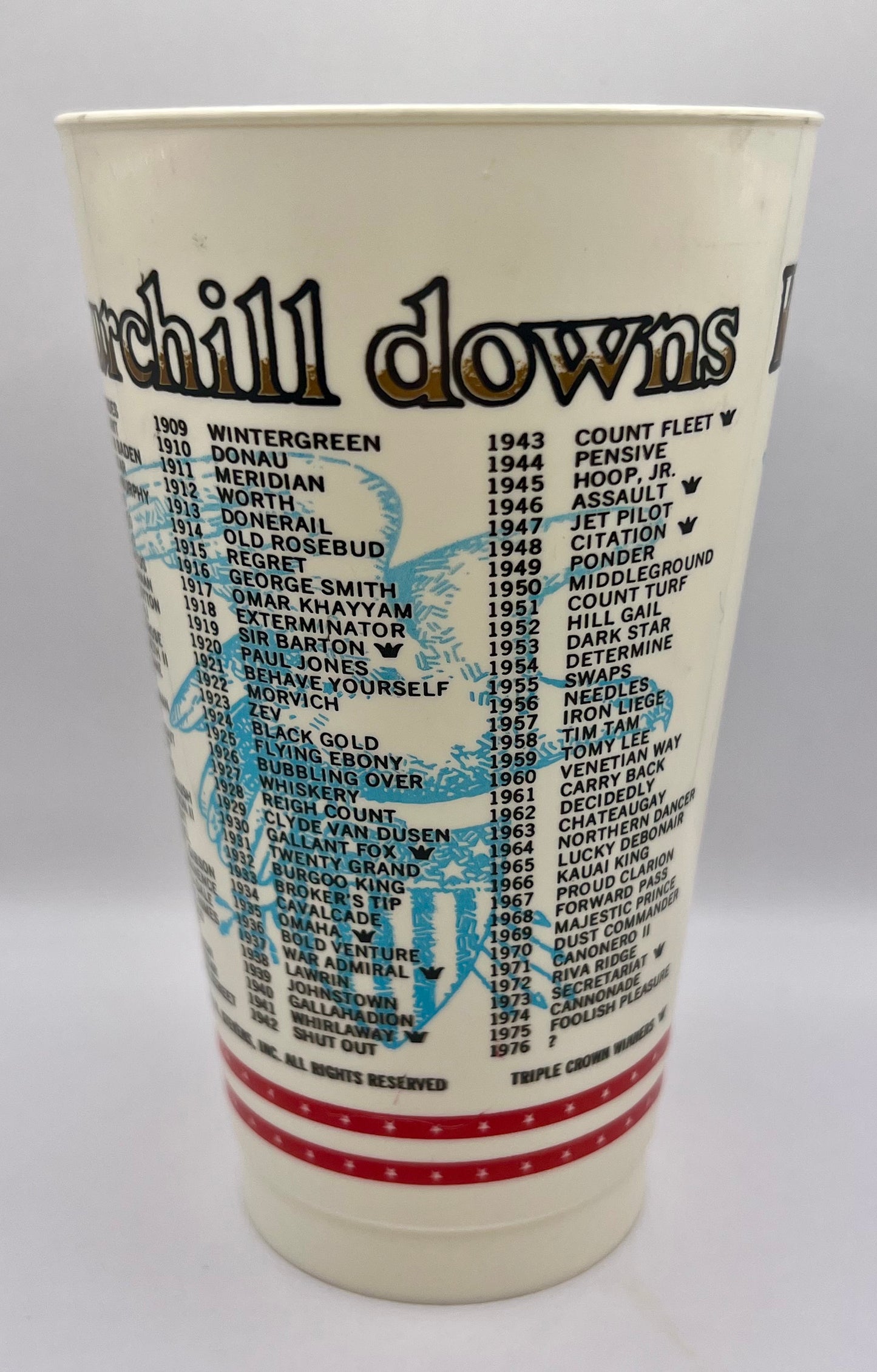 1976 Kentucky Derby Plastic Cup