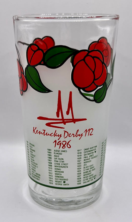 1986 Kentucky Derby Glass