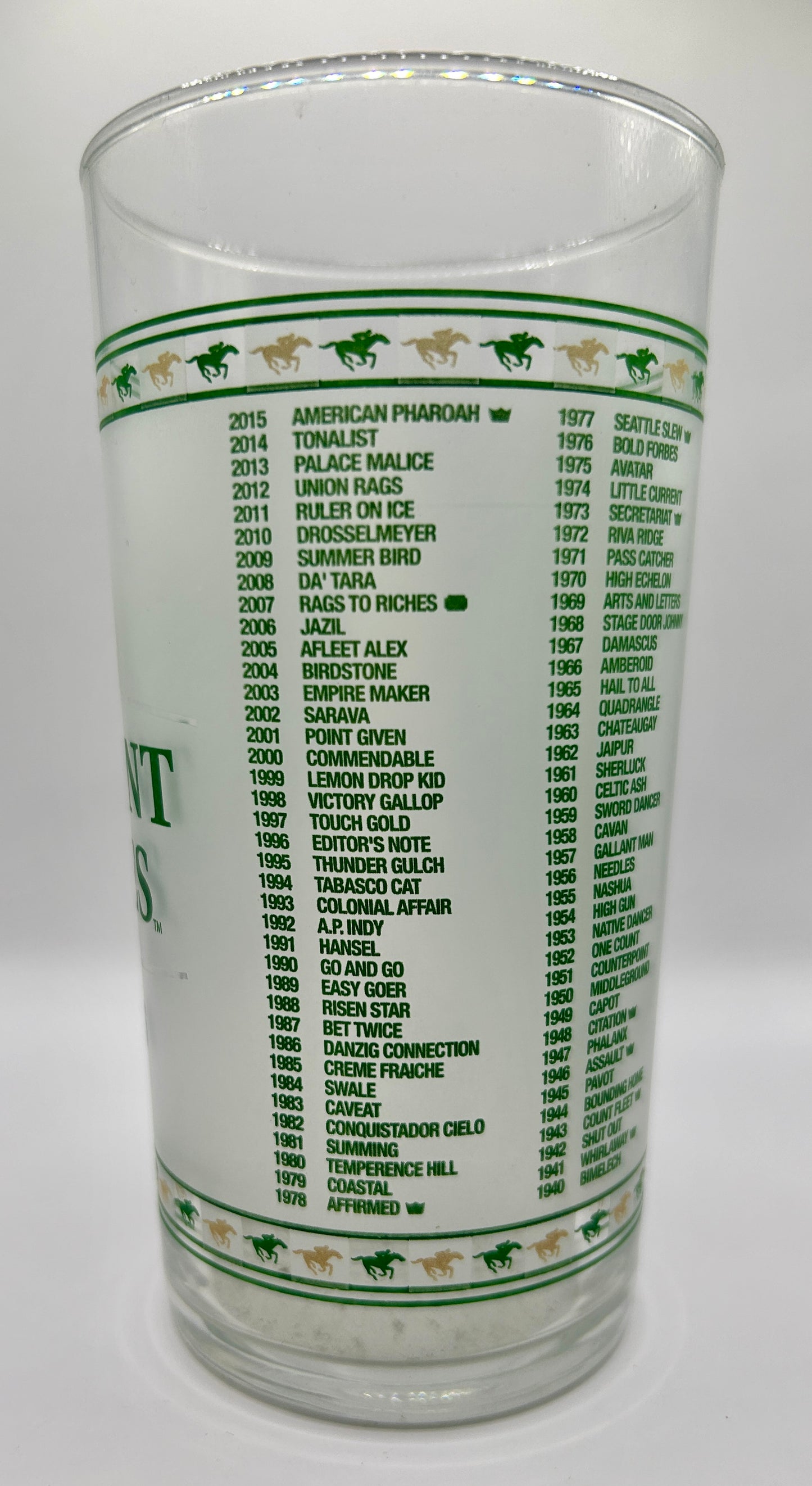 2016 Belmont Stakes Glass
