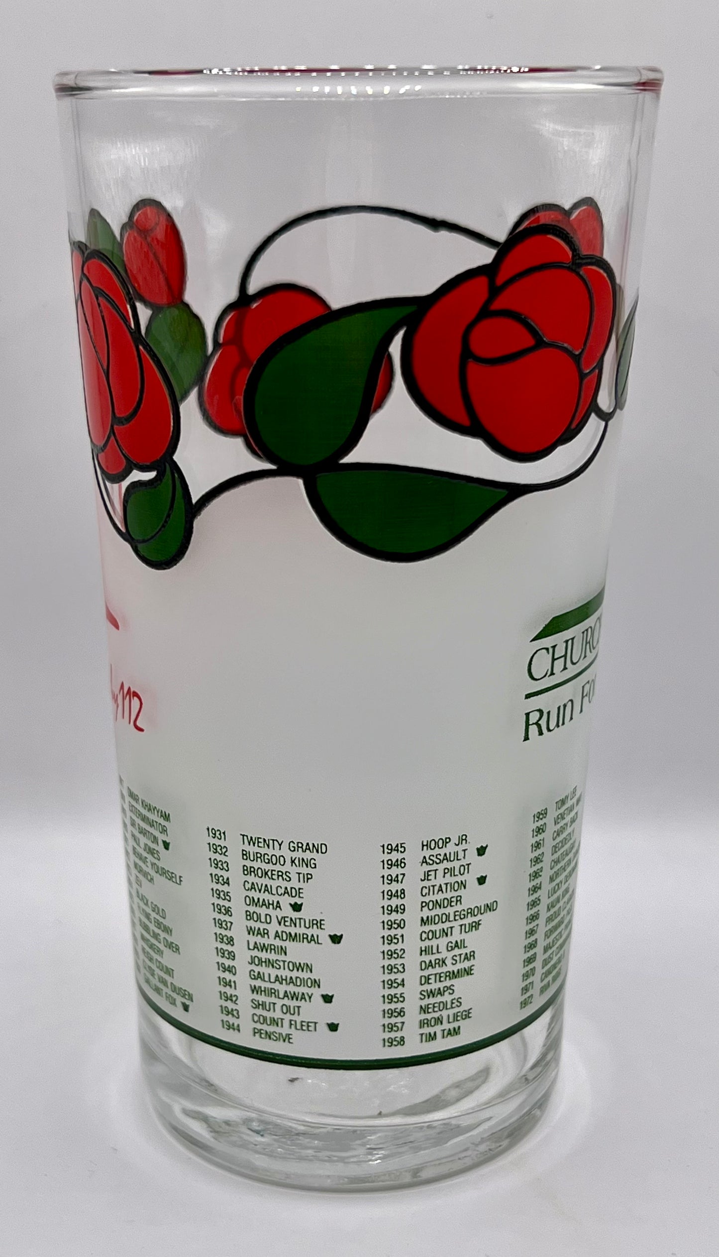 1986 Kentucky Derby Glass