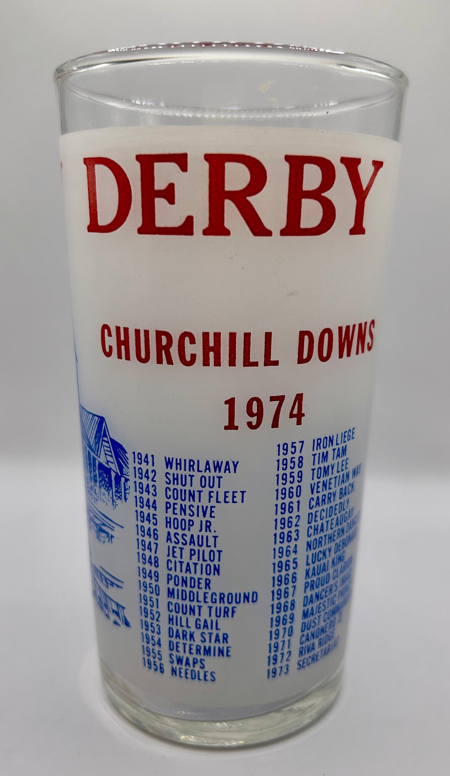 1974 Unofficial Kentucky Derby BAR Glass