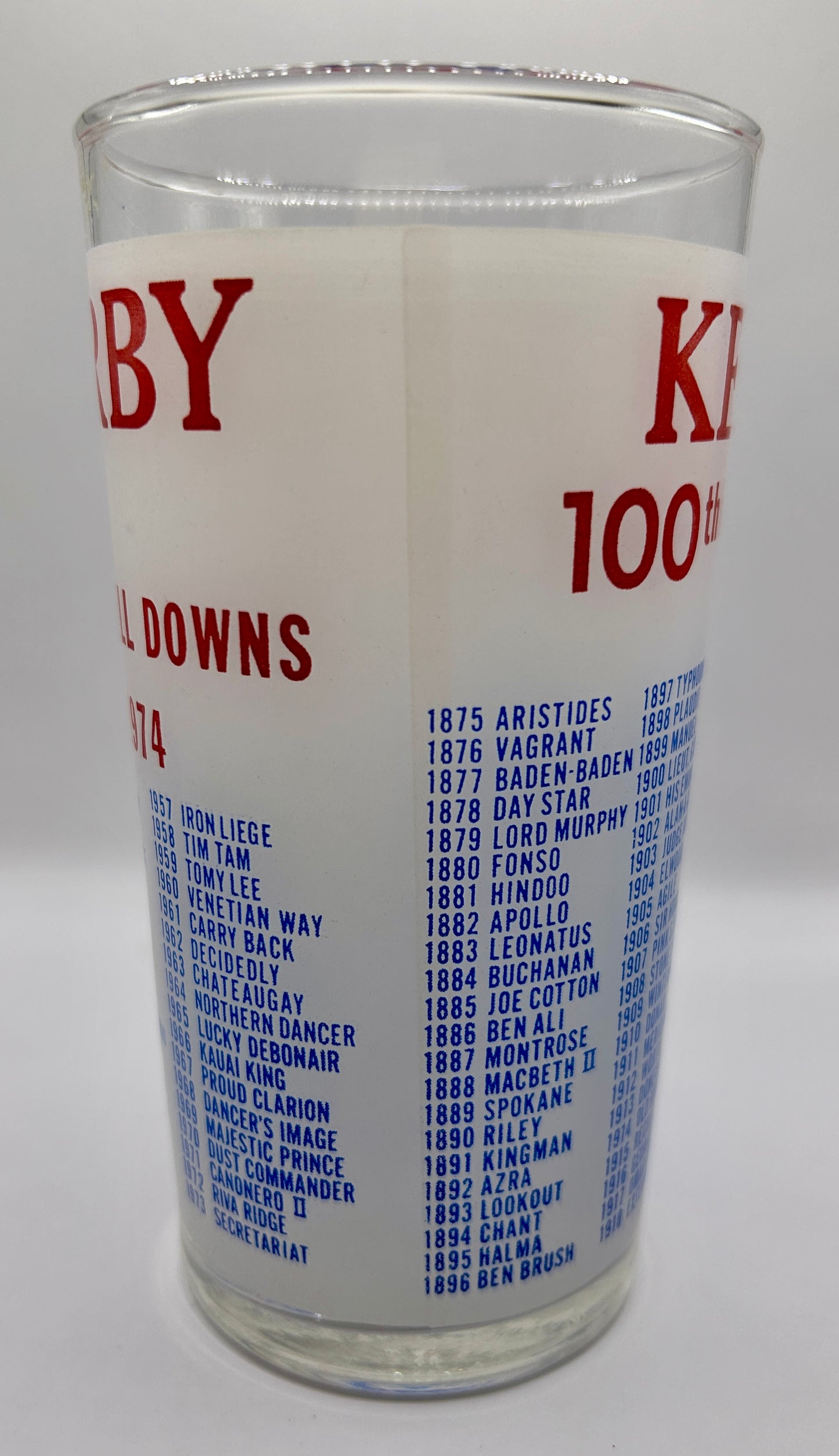1974 Unofficial Kentucky Derby BAR Glass