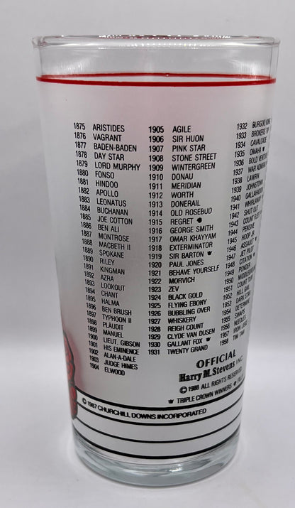 1988 Kentucky Derby Glass