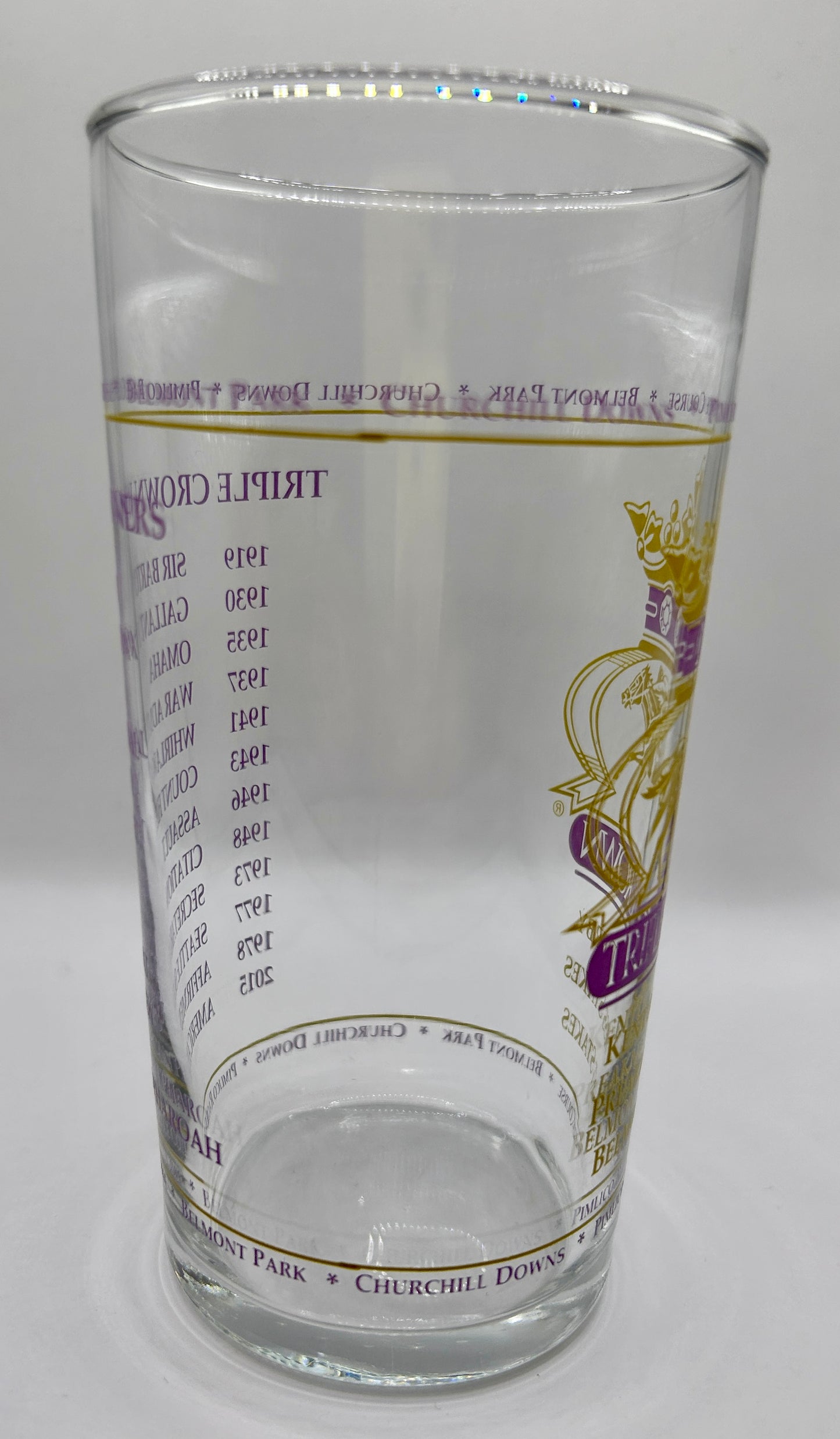 2016 Unofficial Triple Crown Winner BAR Glass