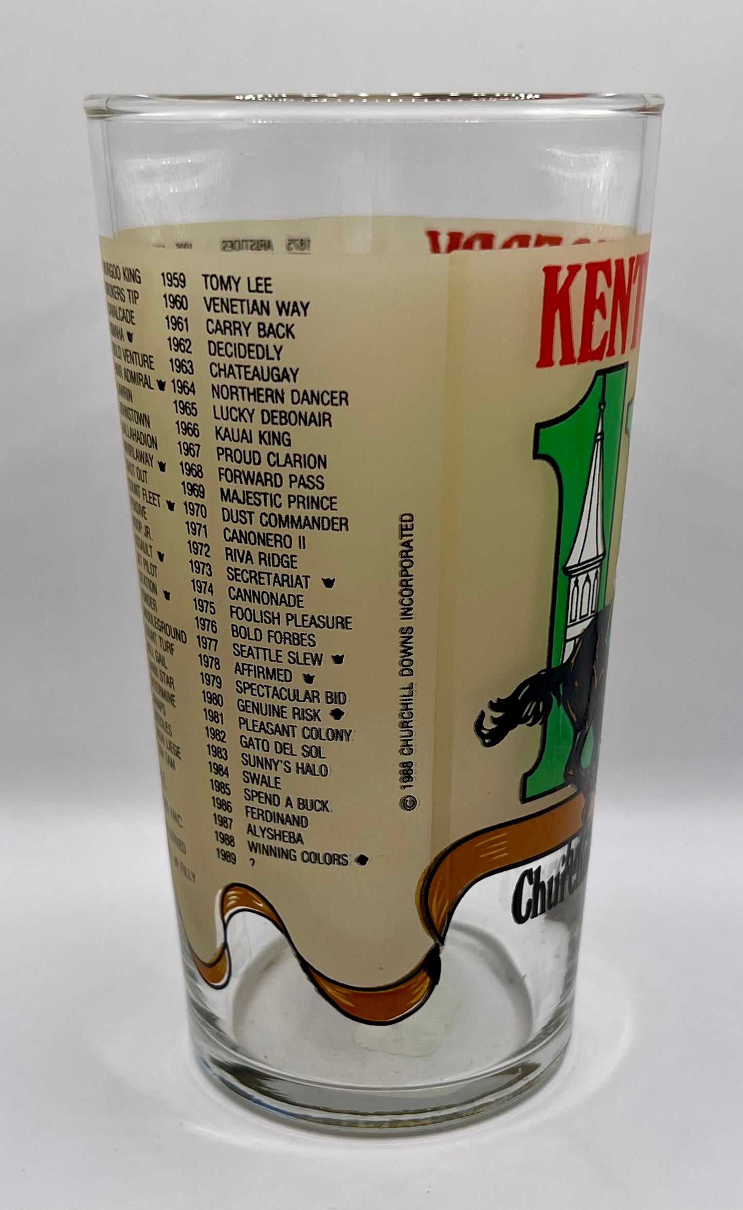 1989 Kentucky Derby Glass