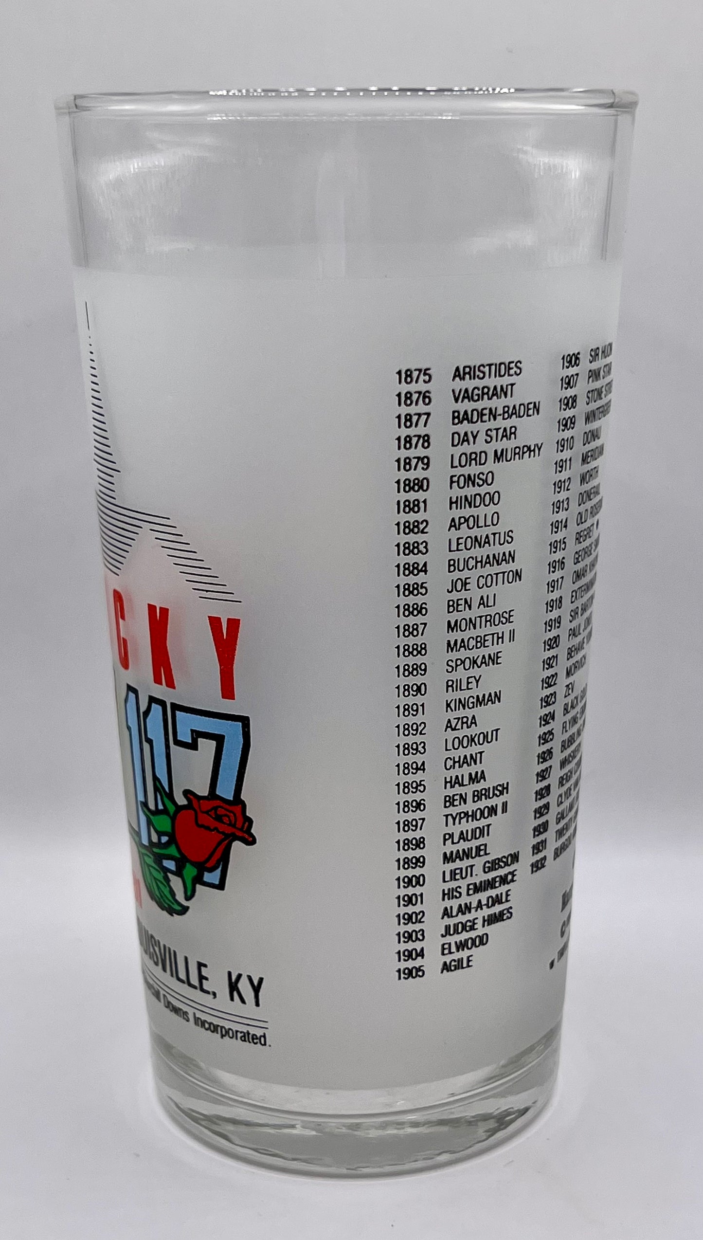 1991 Kentucky Derby Glass