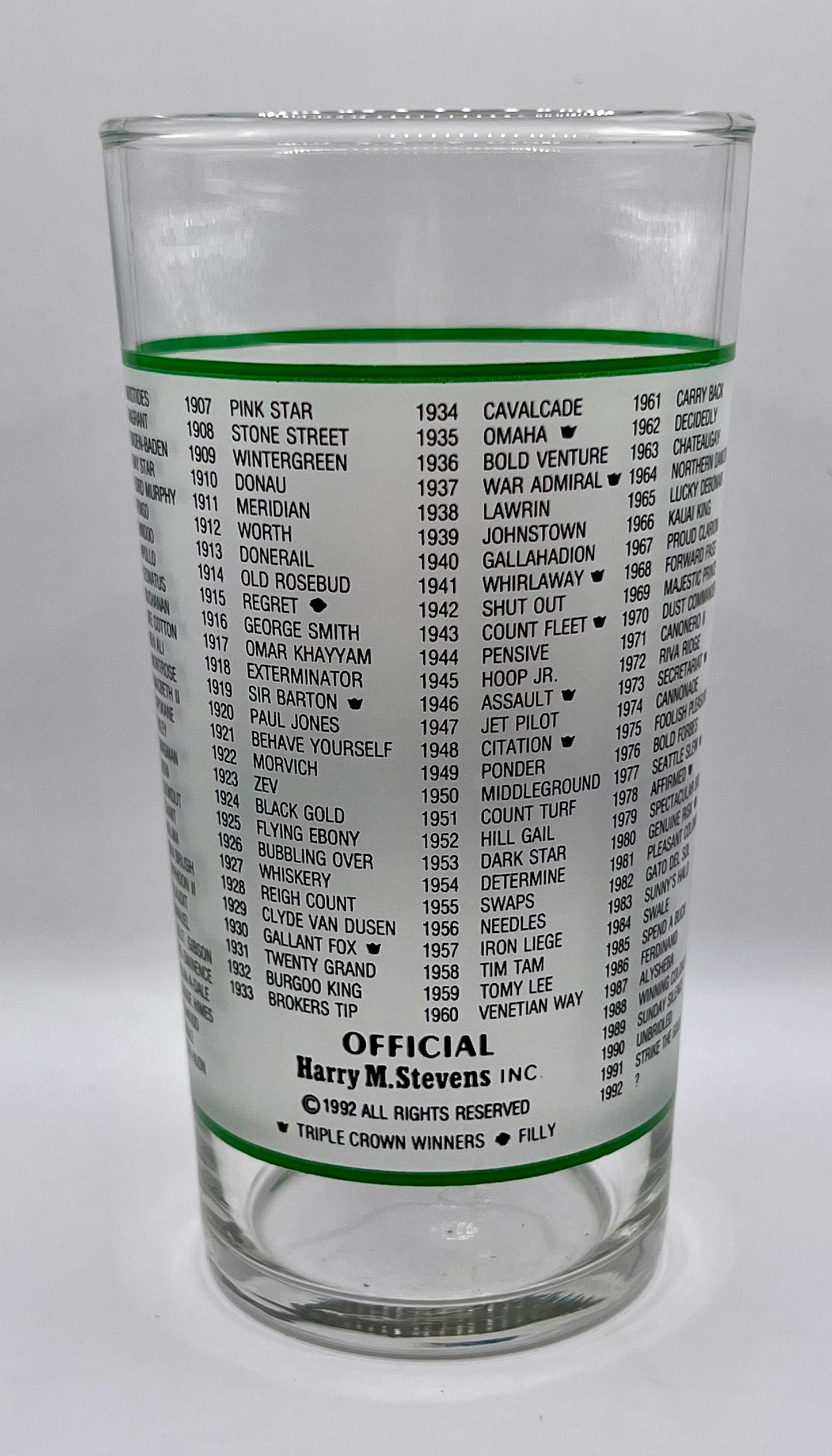 1992 Kentucky Derby Glass