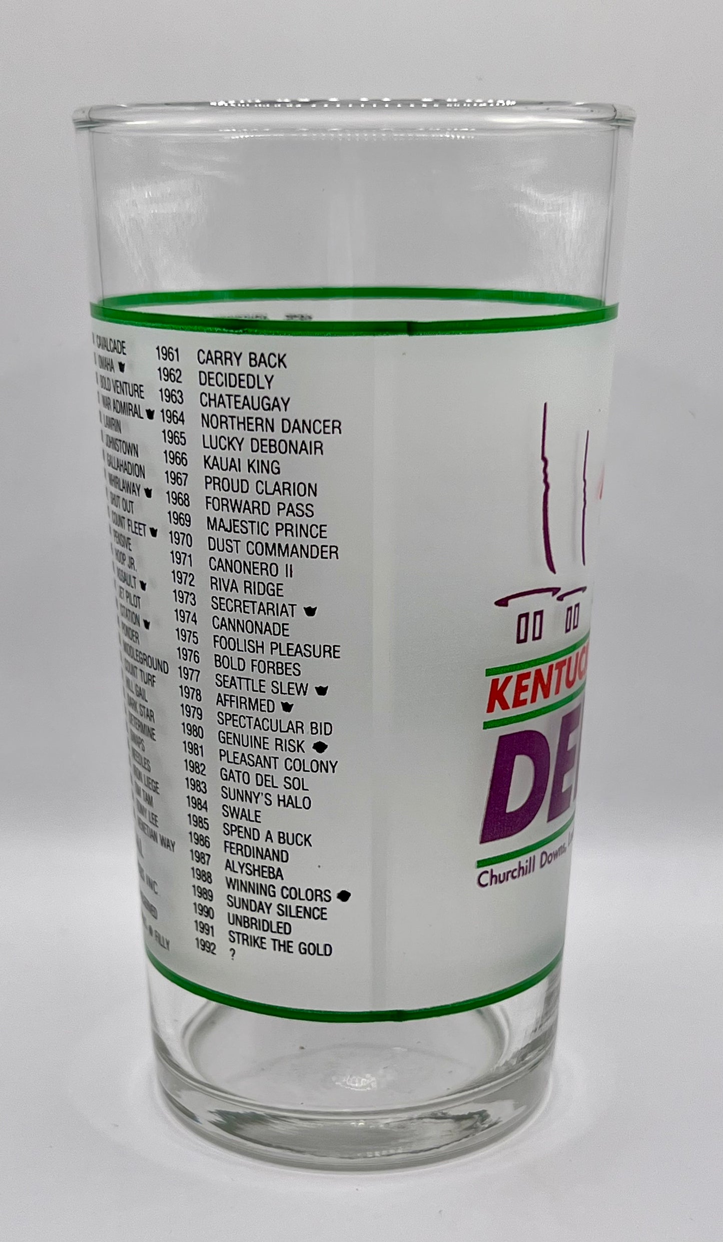 1992 Kentucky Derby Glass
