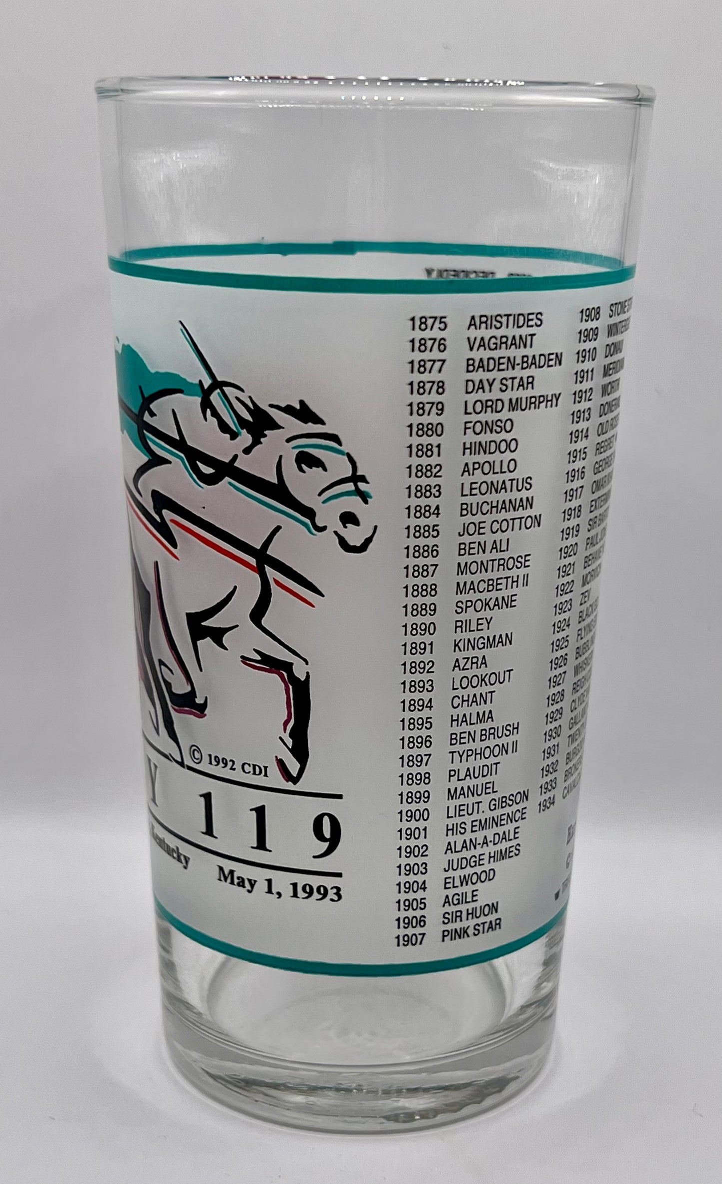 1993 Kentucky Derby Glass