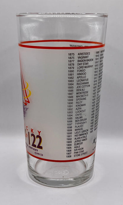 1996 Kentucky Derby Glass