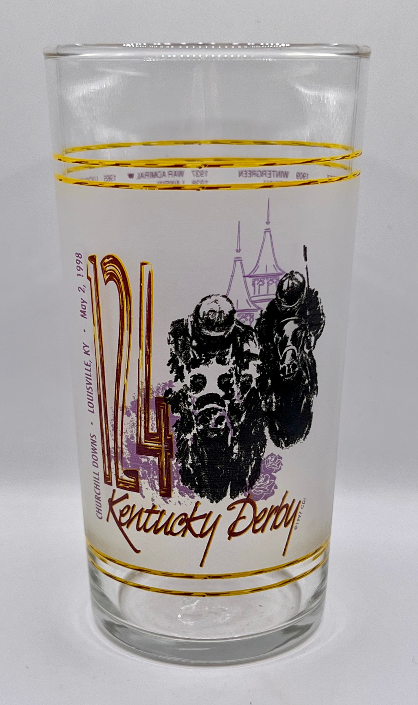 1998 Kentucky Derby Glass