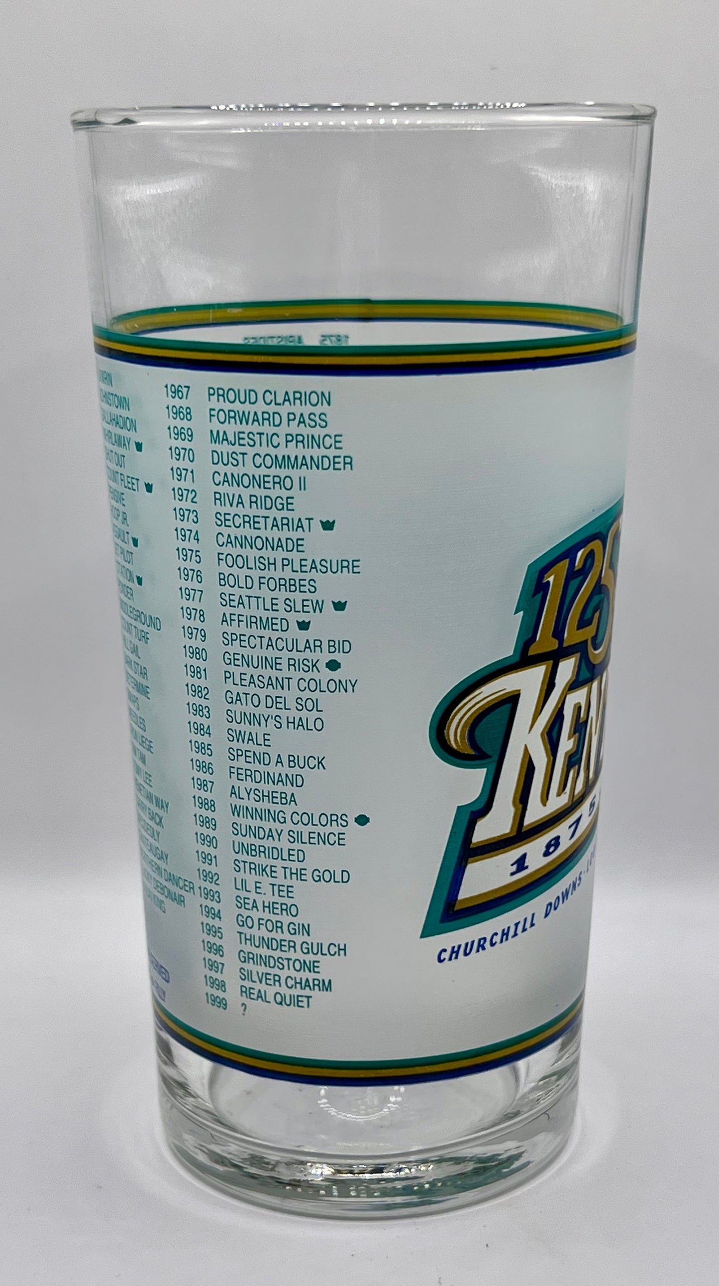 1999 Kentucky Derby Glass