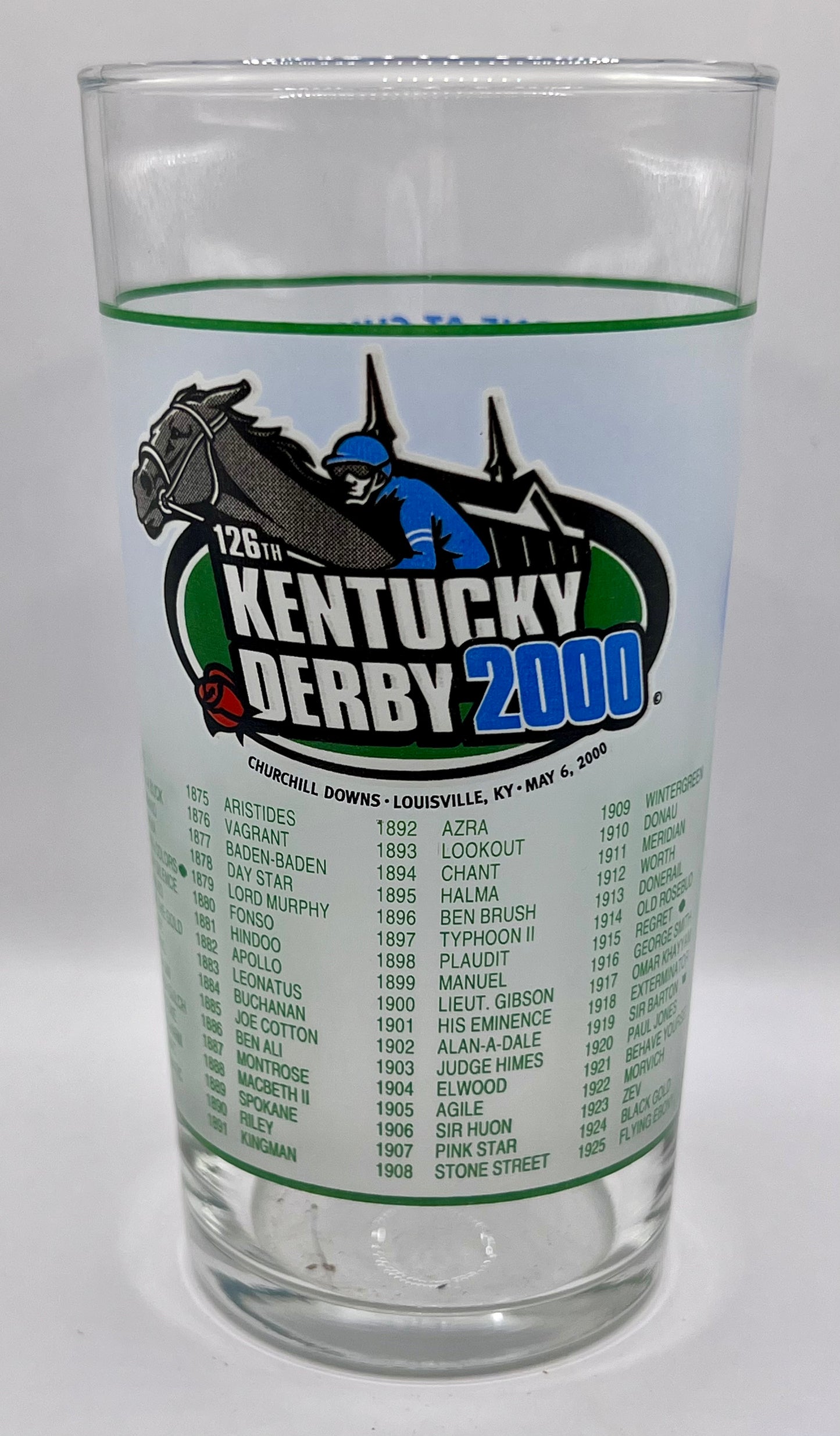 2000 Kentucky Derby Glass