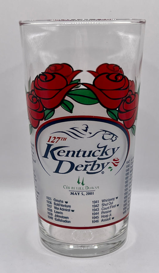 2001 Kentucky Derby Glass