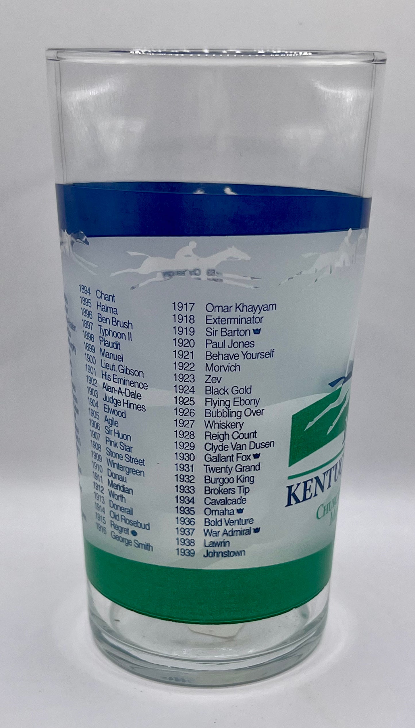 2002 Kentucky Derby Glass
