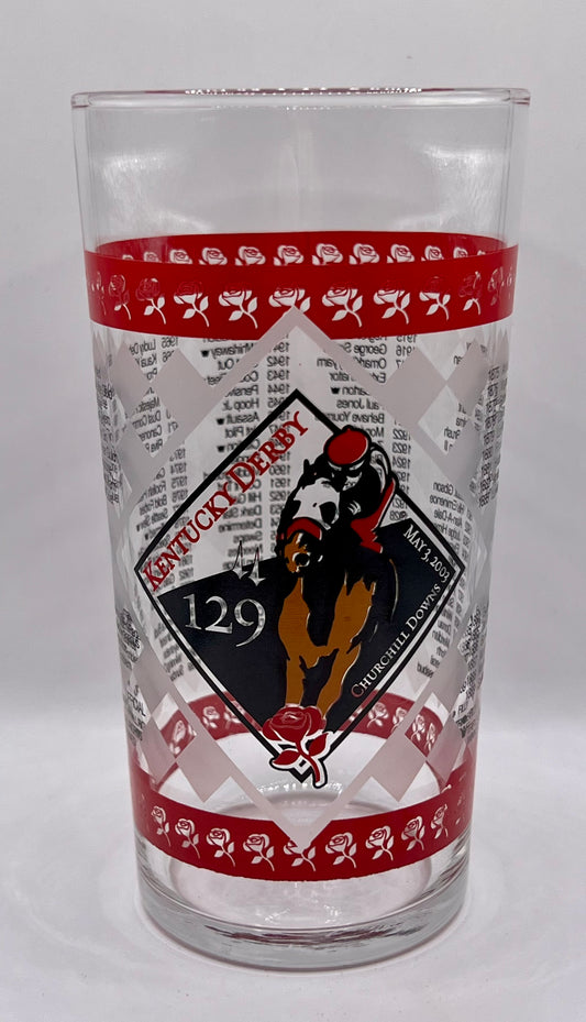 2003 Kentucky Derby Glass
