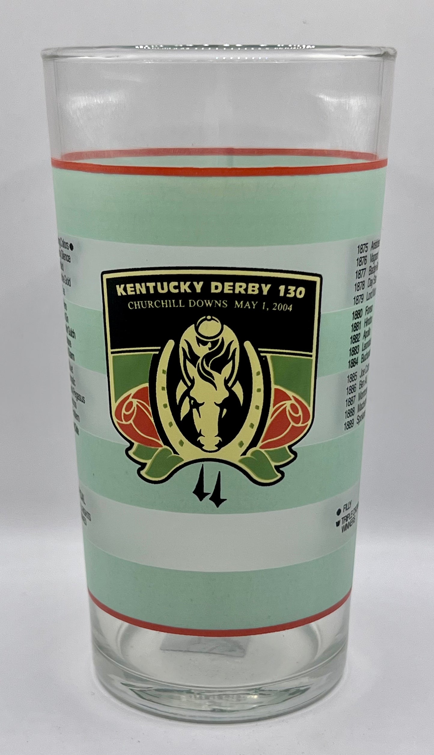 2004 Kentucky Derby Glass