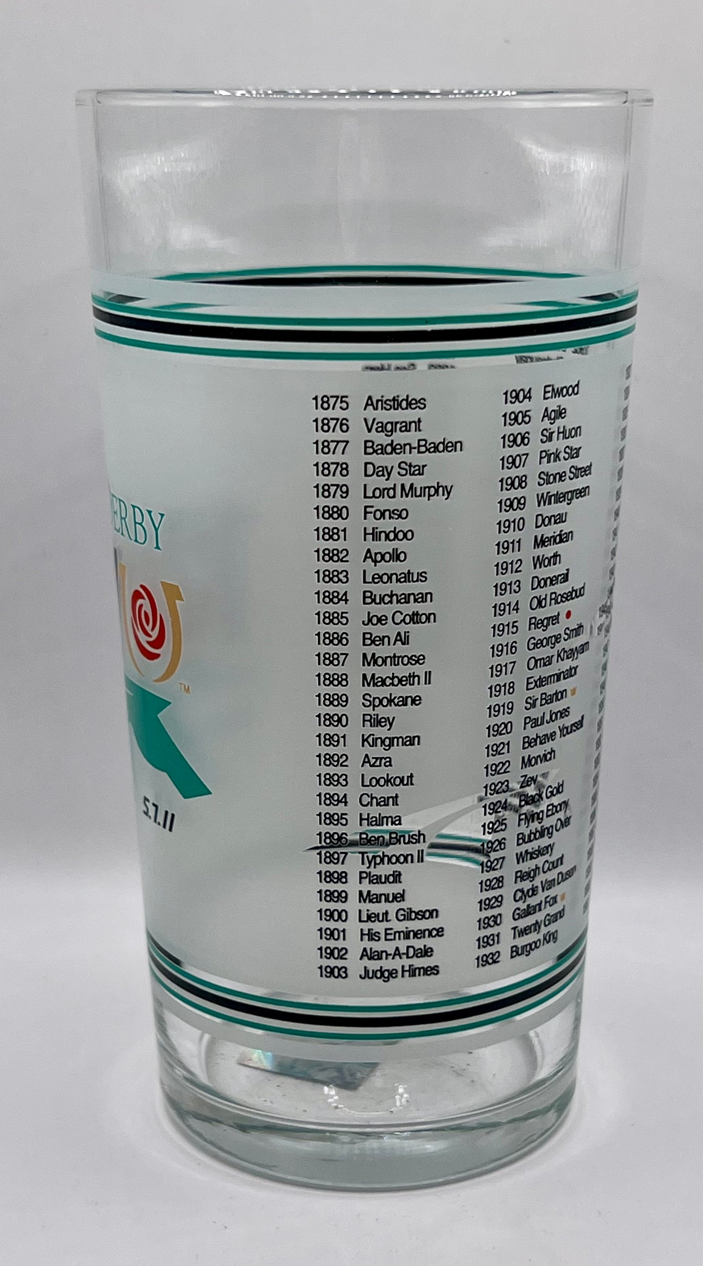 2011 Kentucky Derby Glass