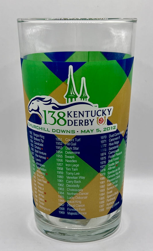 2012 Kentucky Derby Glass