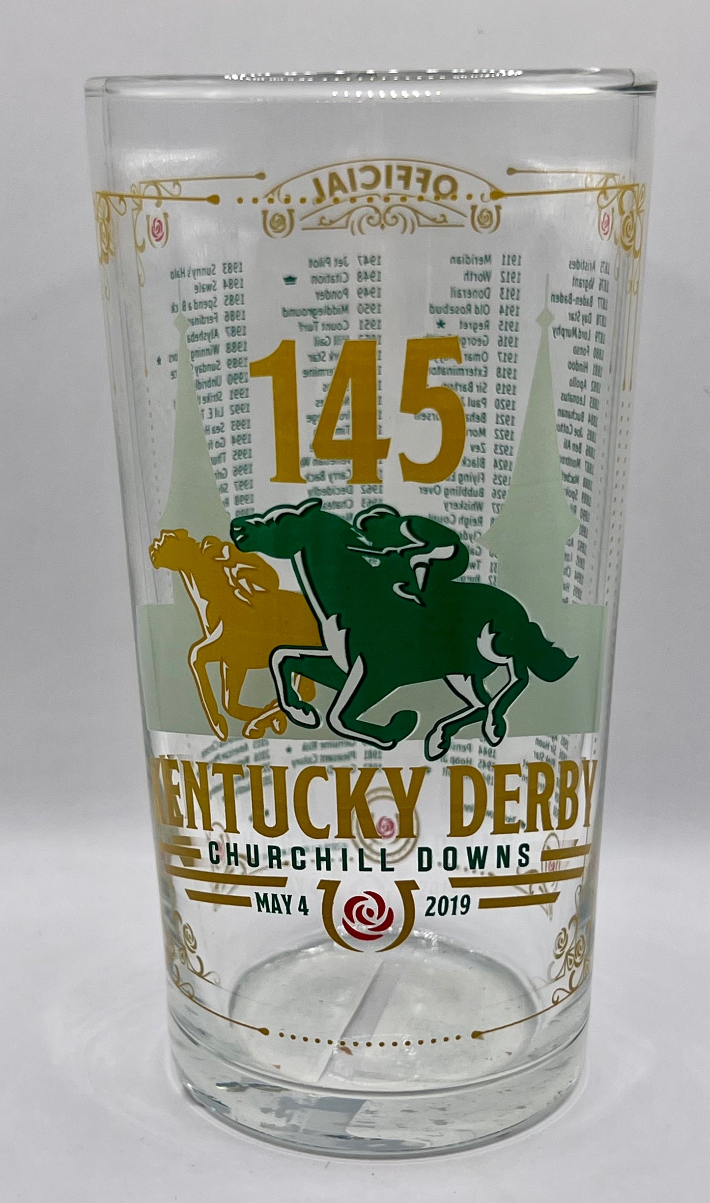 2019 Kentucky Derby Glass