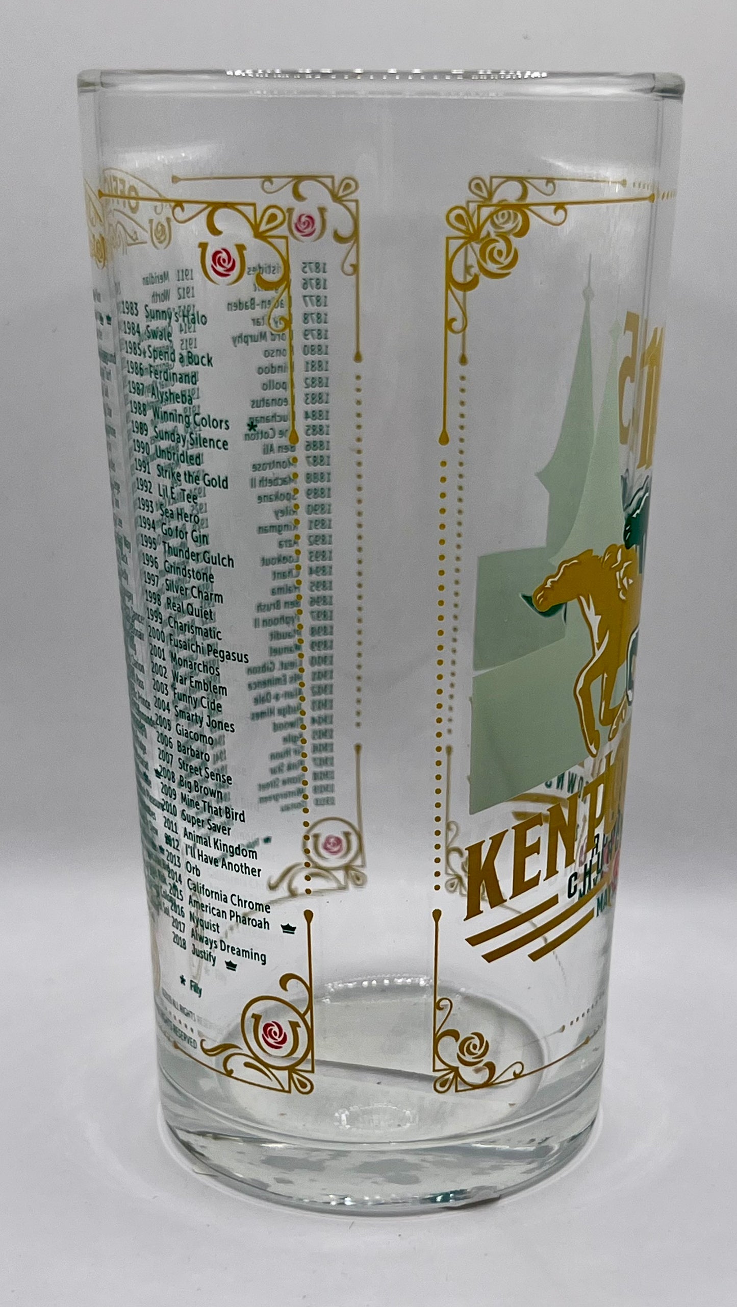 2019 Kentucky Derby Glass
