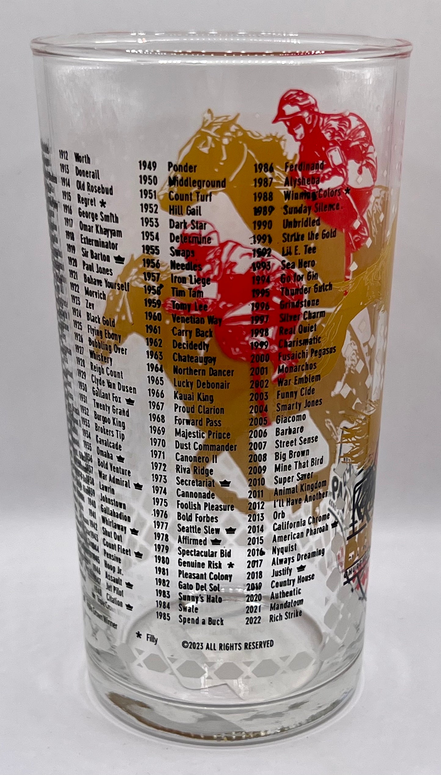 2023 Kentucky Derby Glass