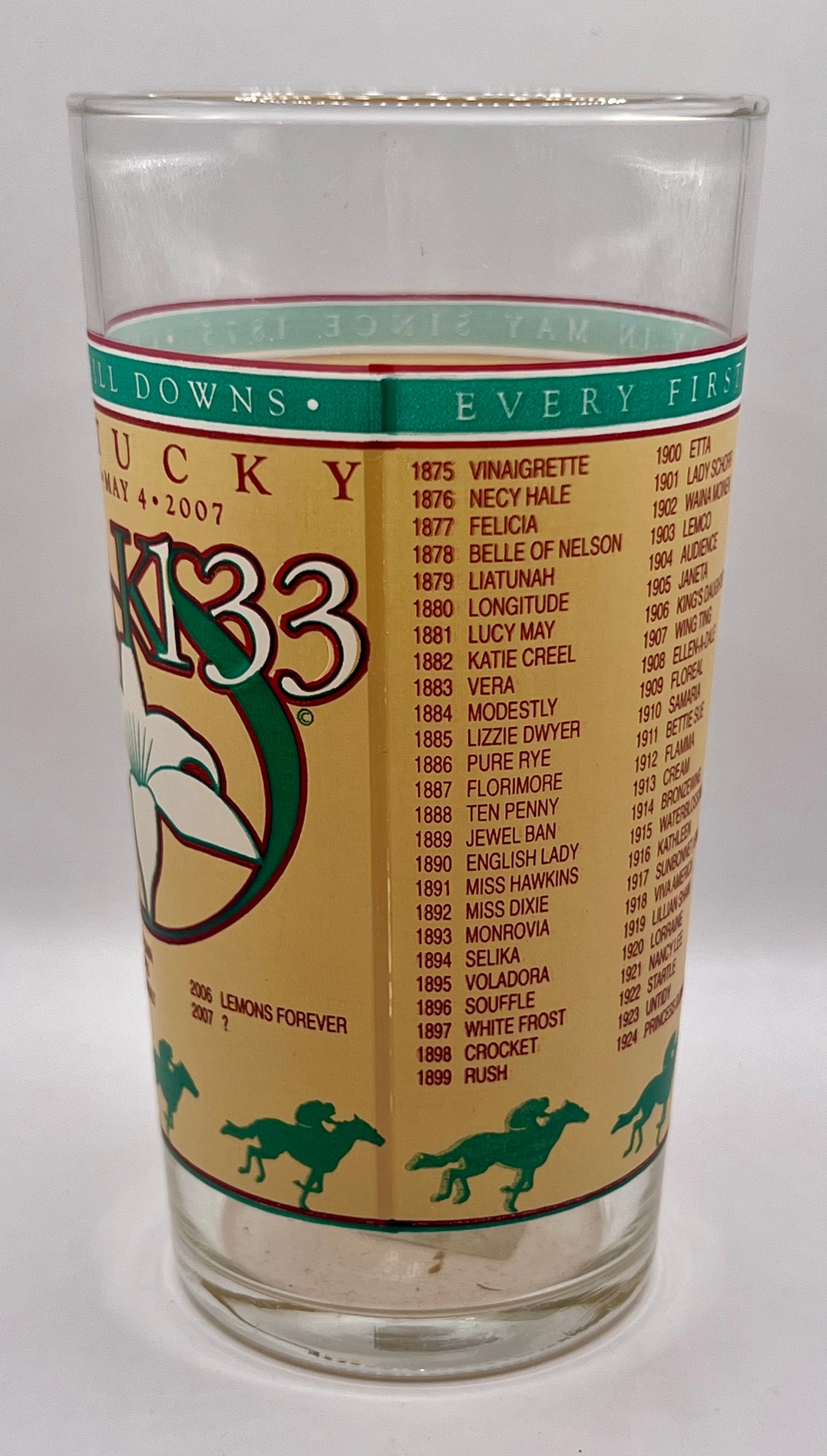 2007 Kentucky Oaks Glass