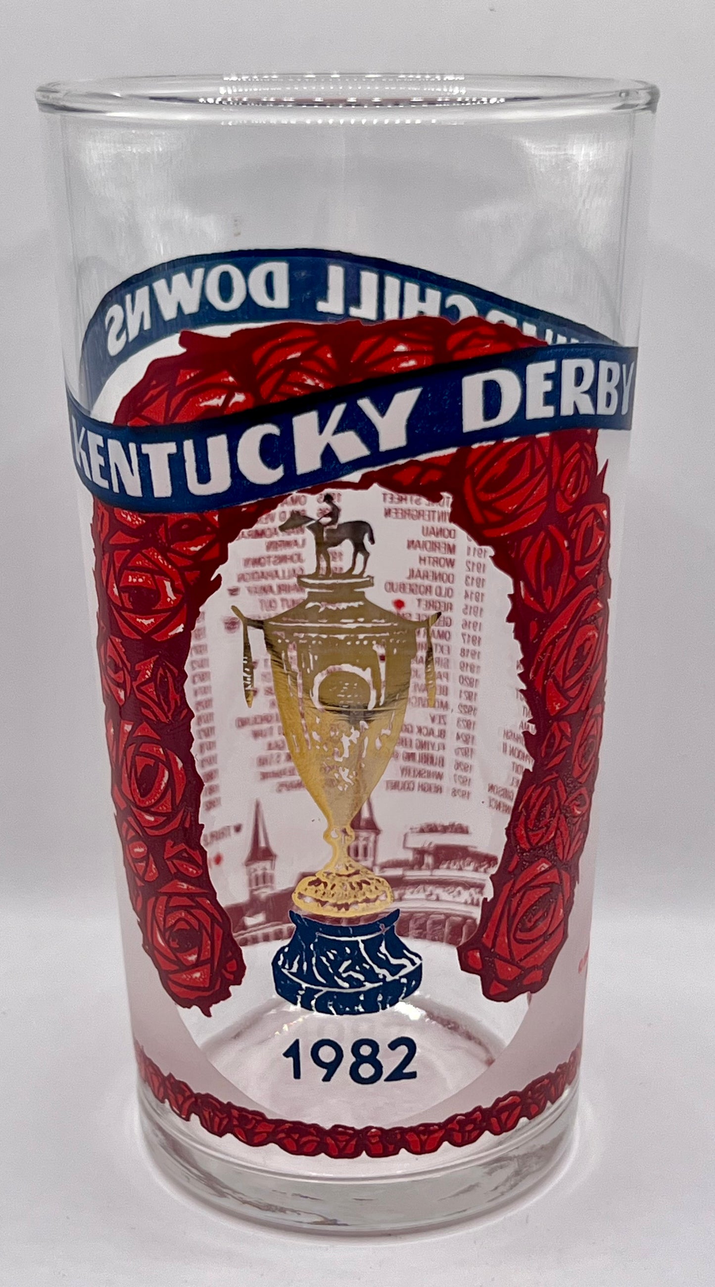 1982 Kentucky Derby Glass, Red Dot Missing