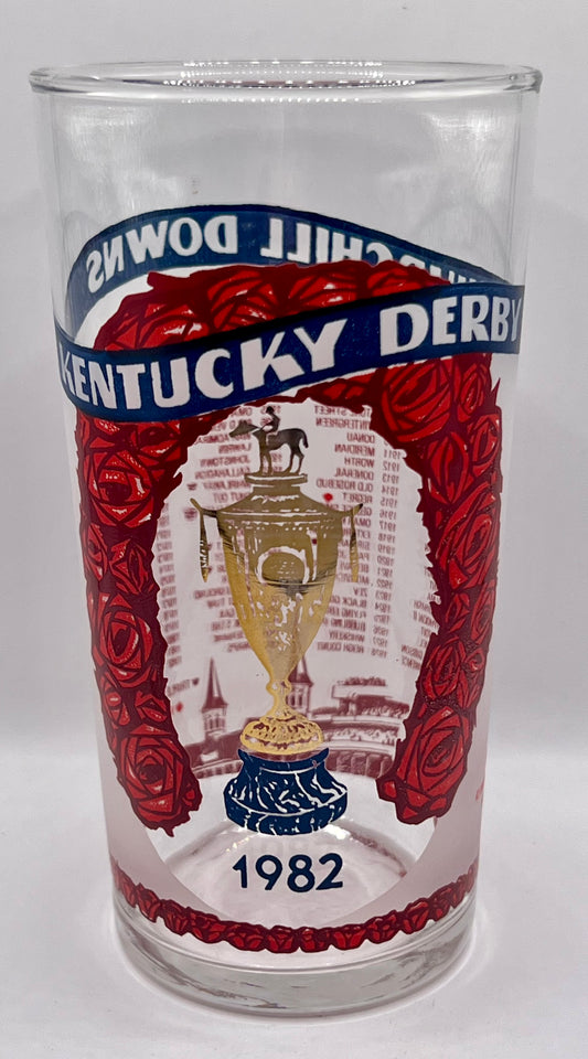 1982 Kentucky Derby Glass, Red Dot Missing