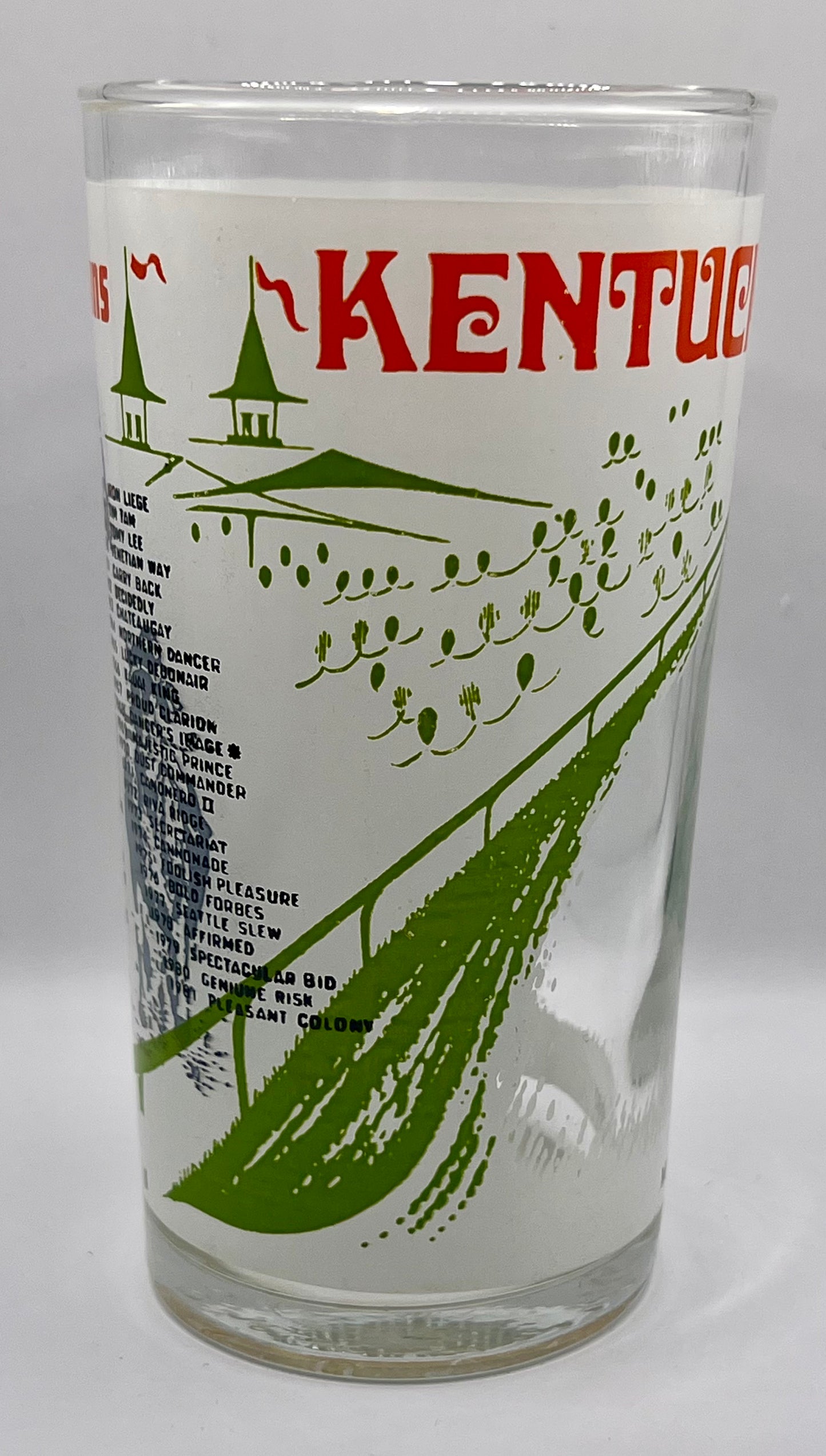 1982 Unofficial Kentucky Derby BAR Glass