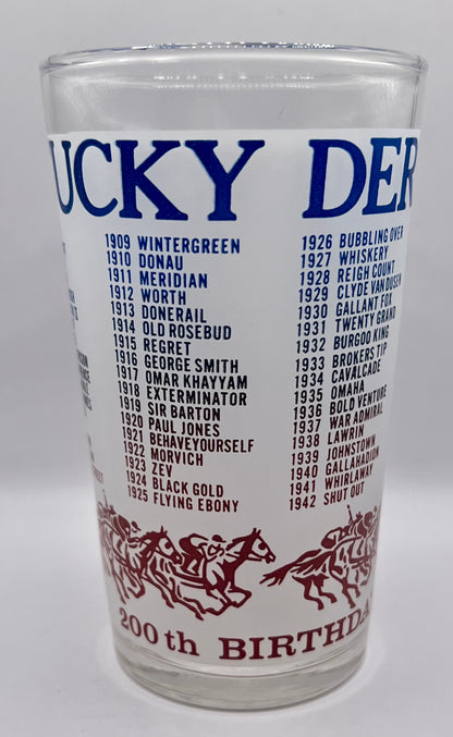 1976 Unofficial Kentucky Derby BAR Glass