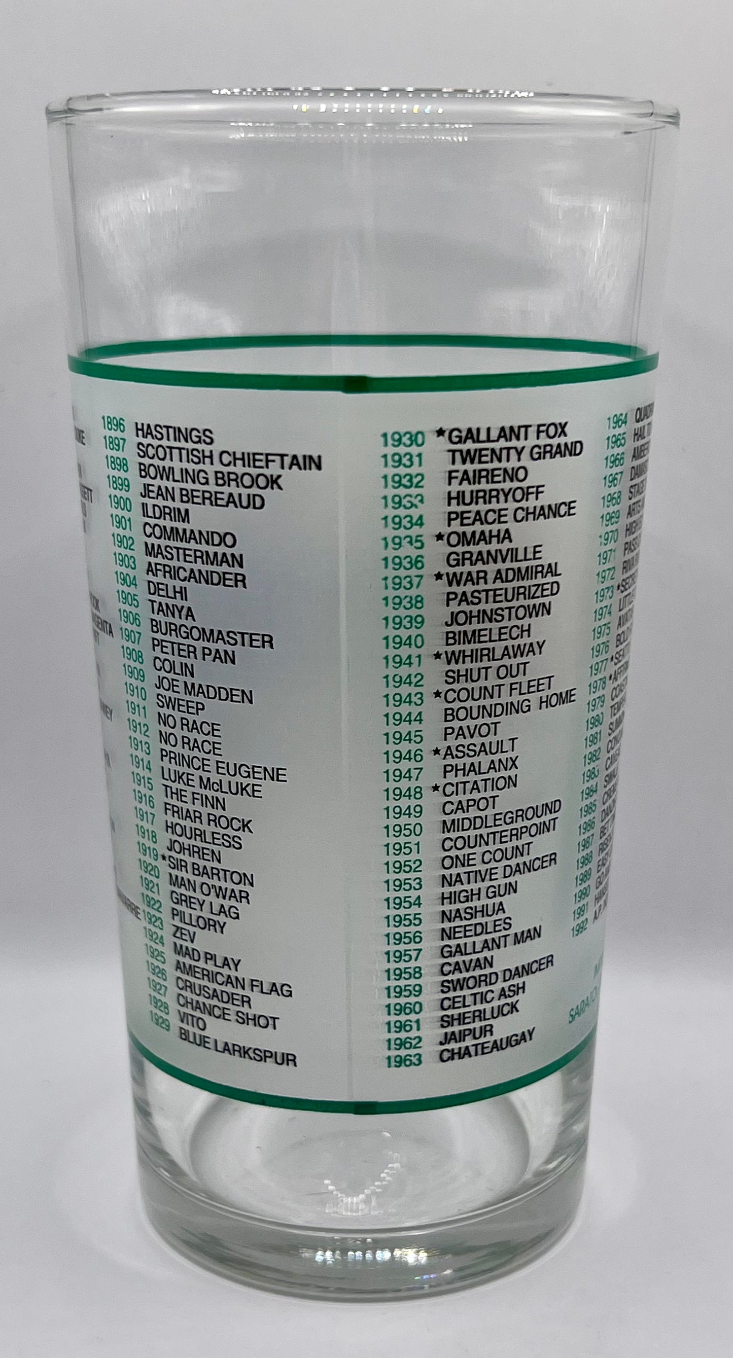 1993 Belmont Stakes Glass