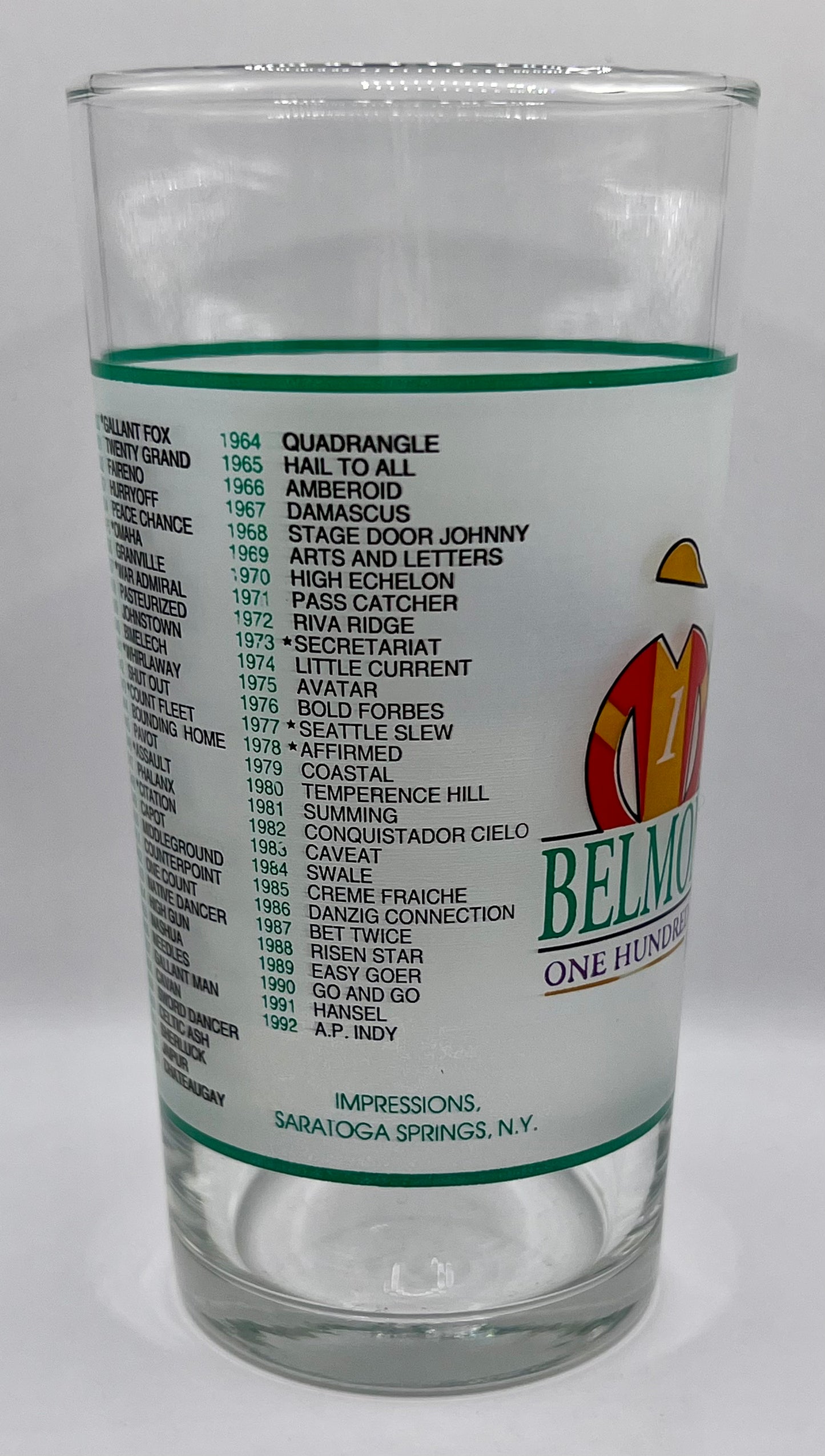 1993 Belmont Stakes Glass