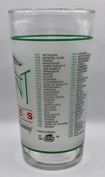 1996 Belmont Stakes Glass
