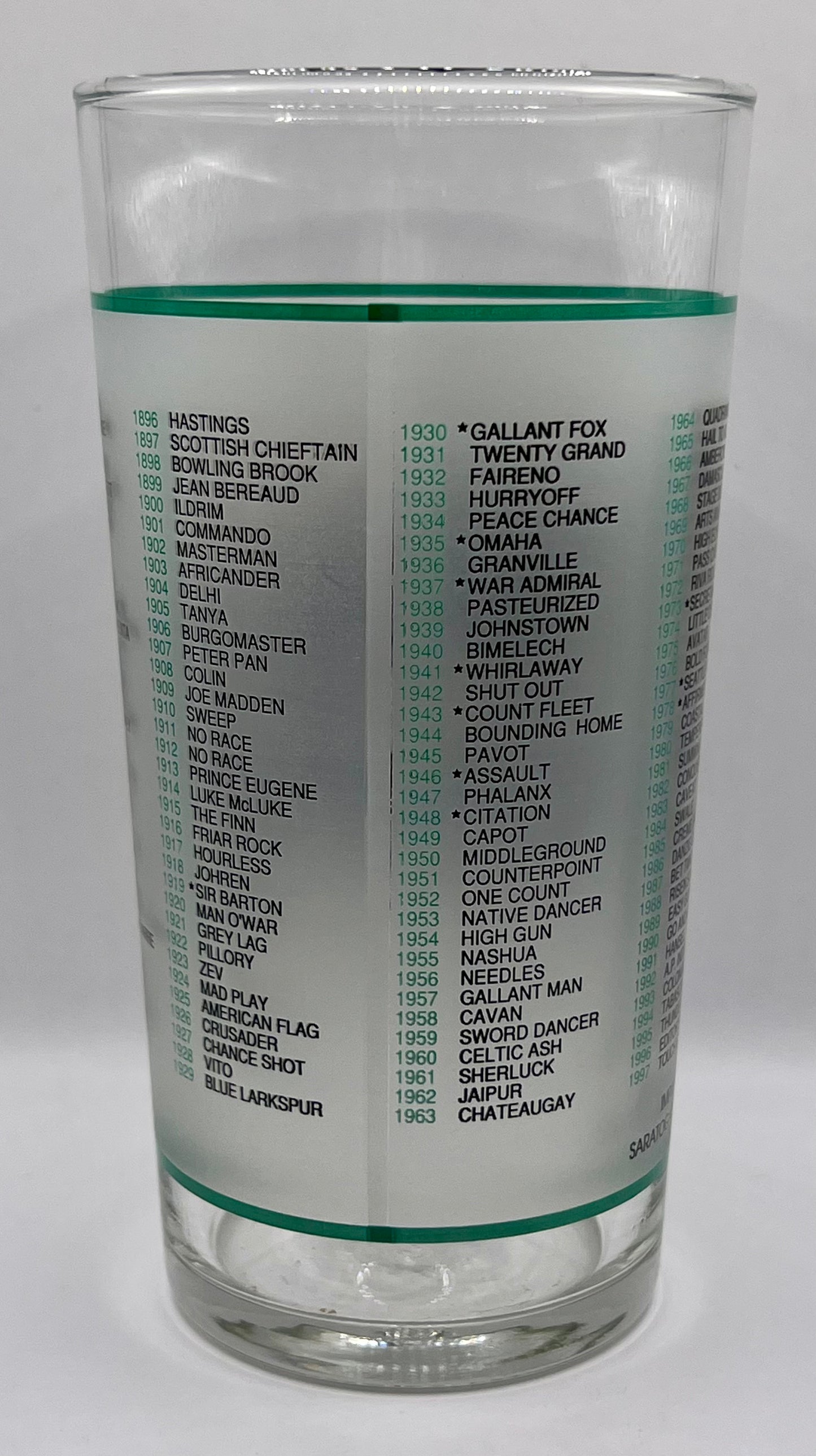1998 Belmont Stakes Glass