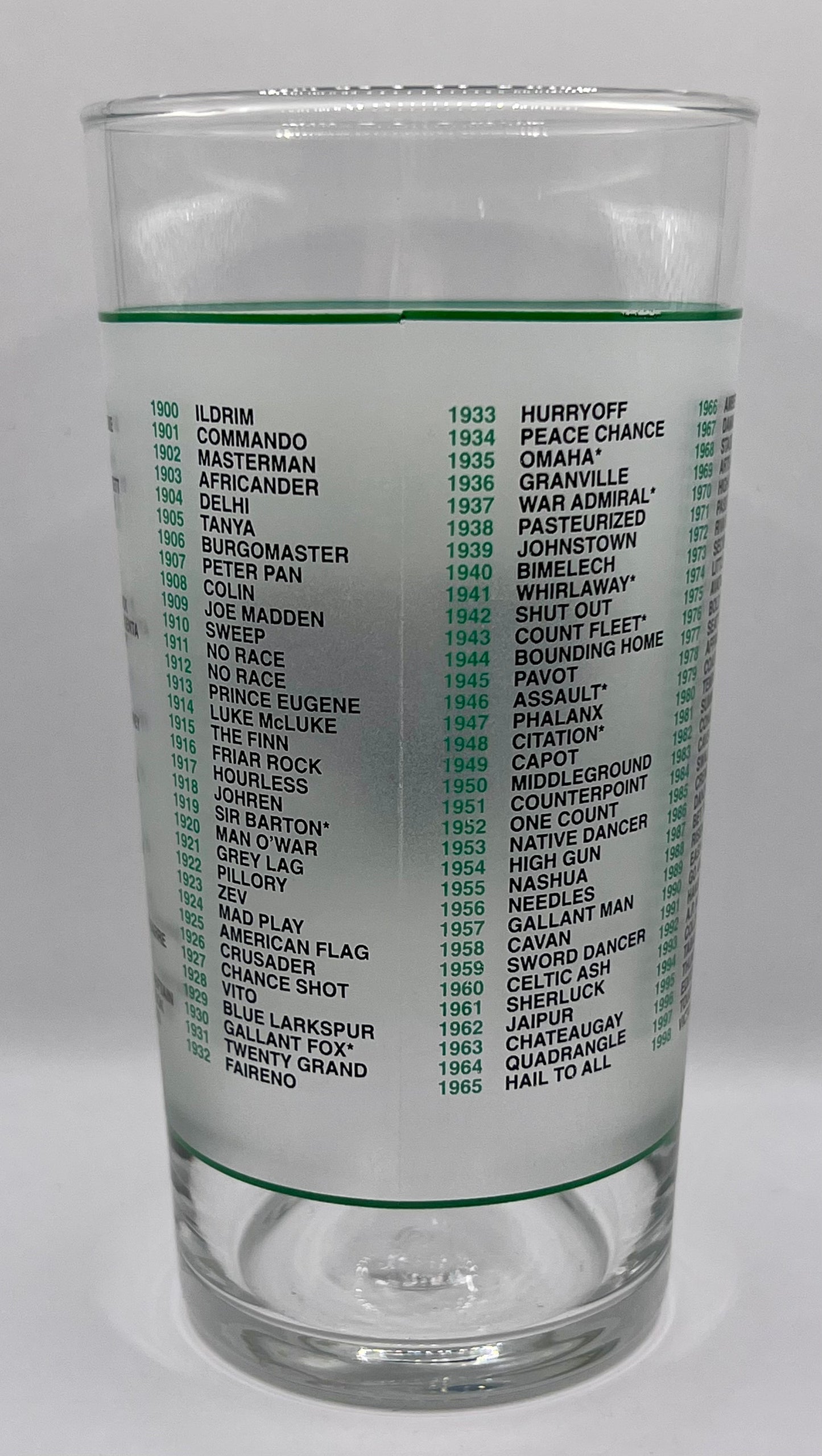 1999 Belmont Stakes Glass