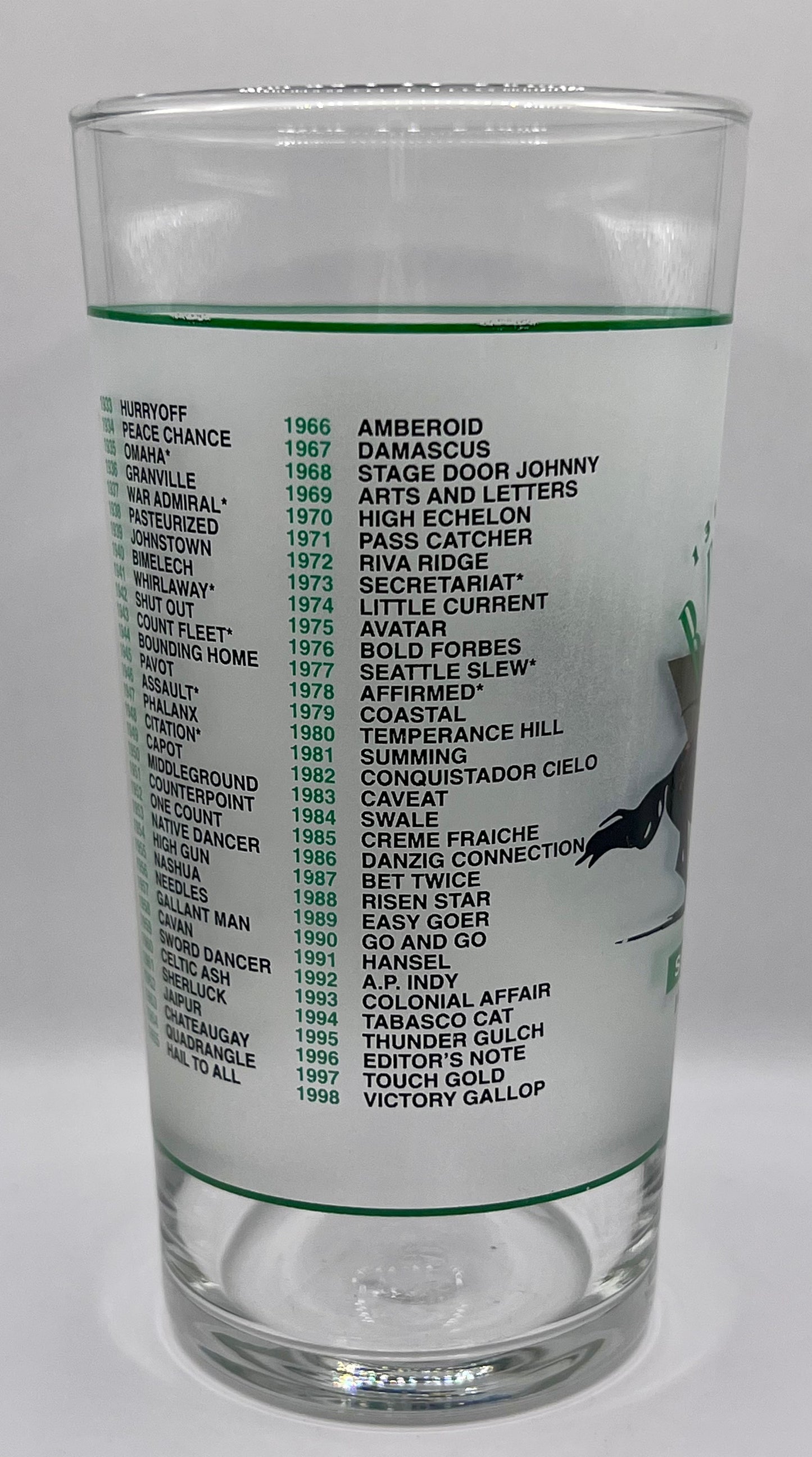1999 Belmont Stakes Glass