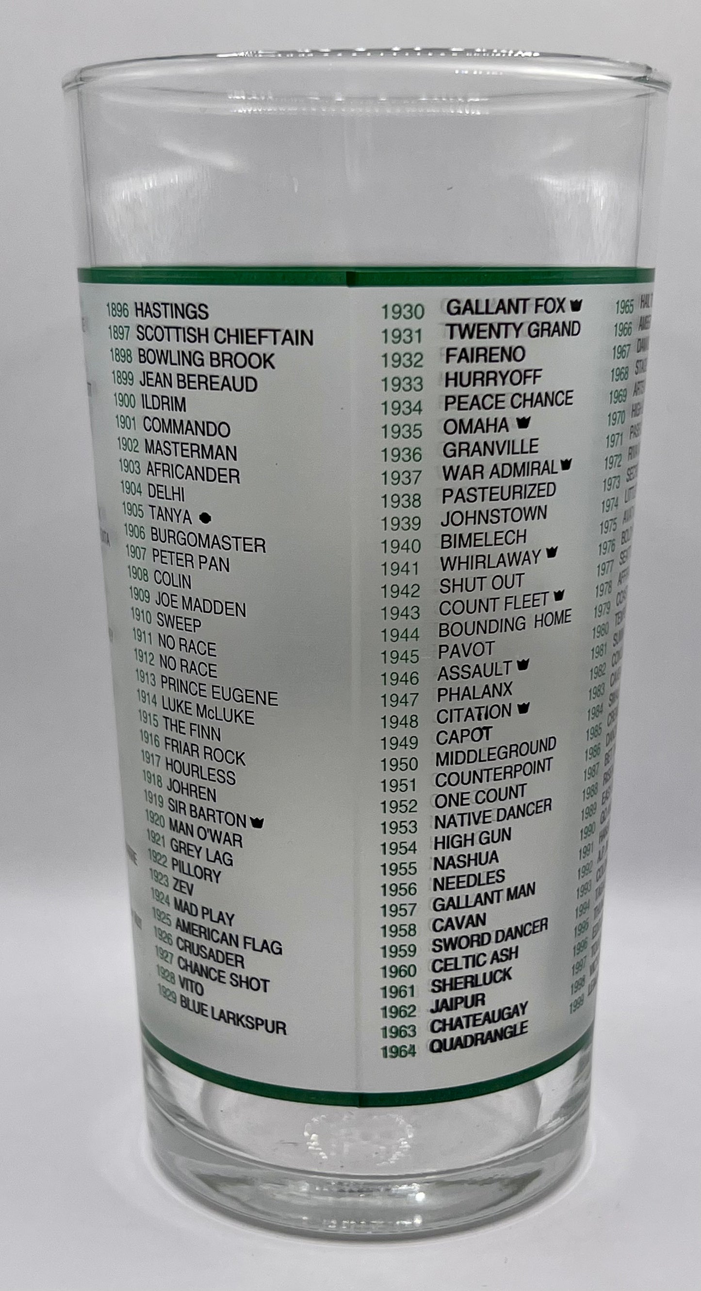 2000 Belmont Stakes Glass