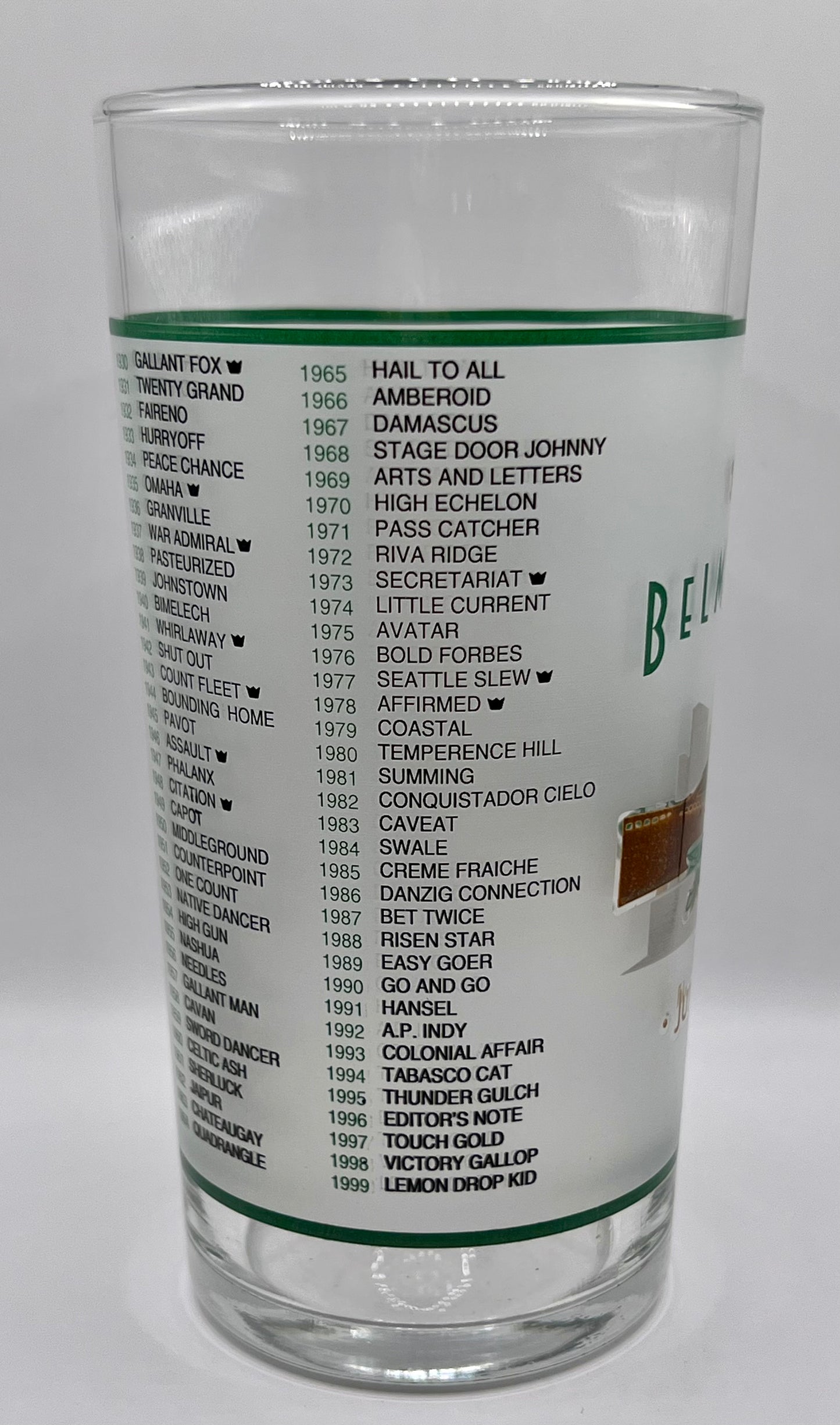 2000 Belmont Stakes Glass