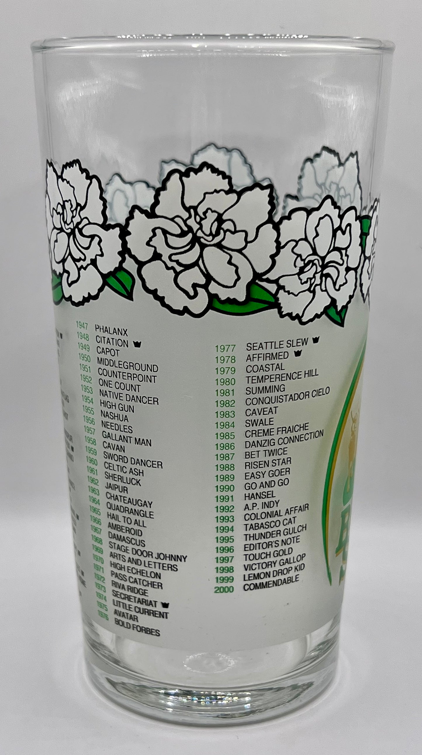 2001 Belmont Stakes Glass