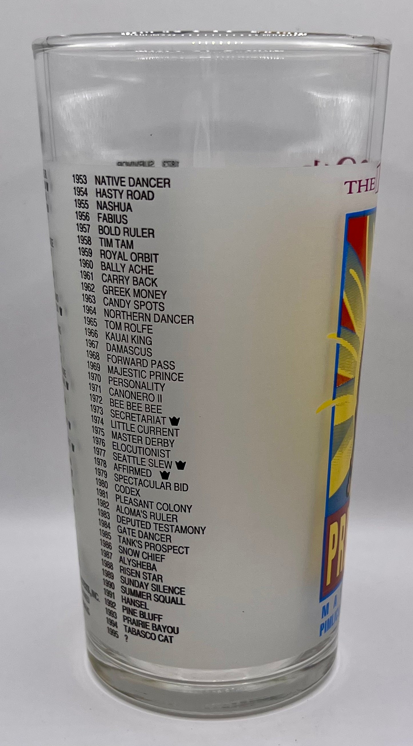 1995 Preakness Stakes Glass