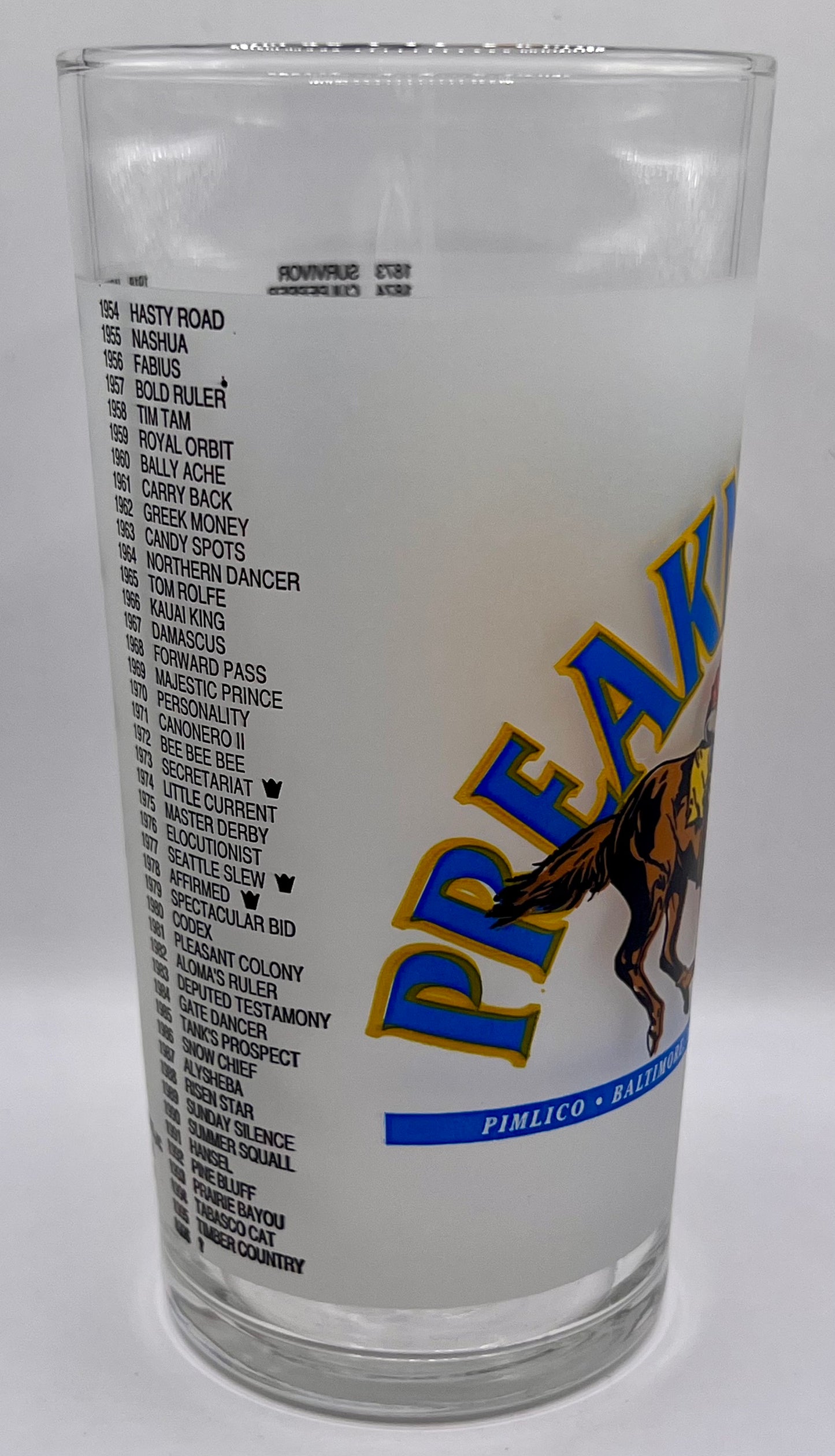 1996 Preakness Stakes Glass