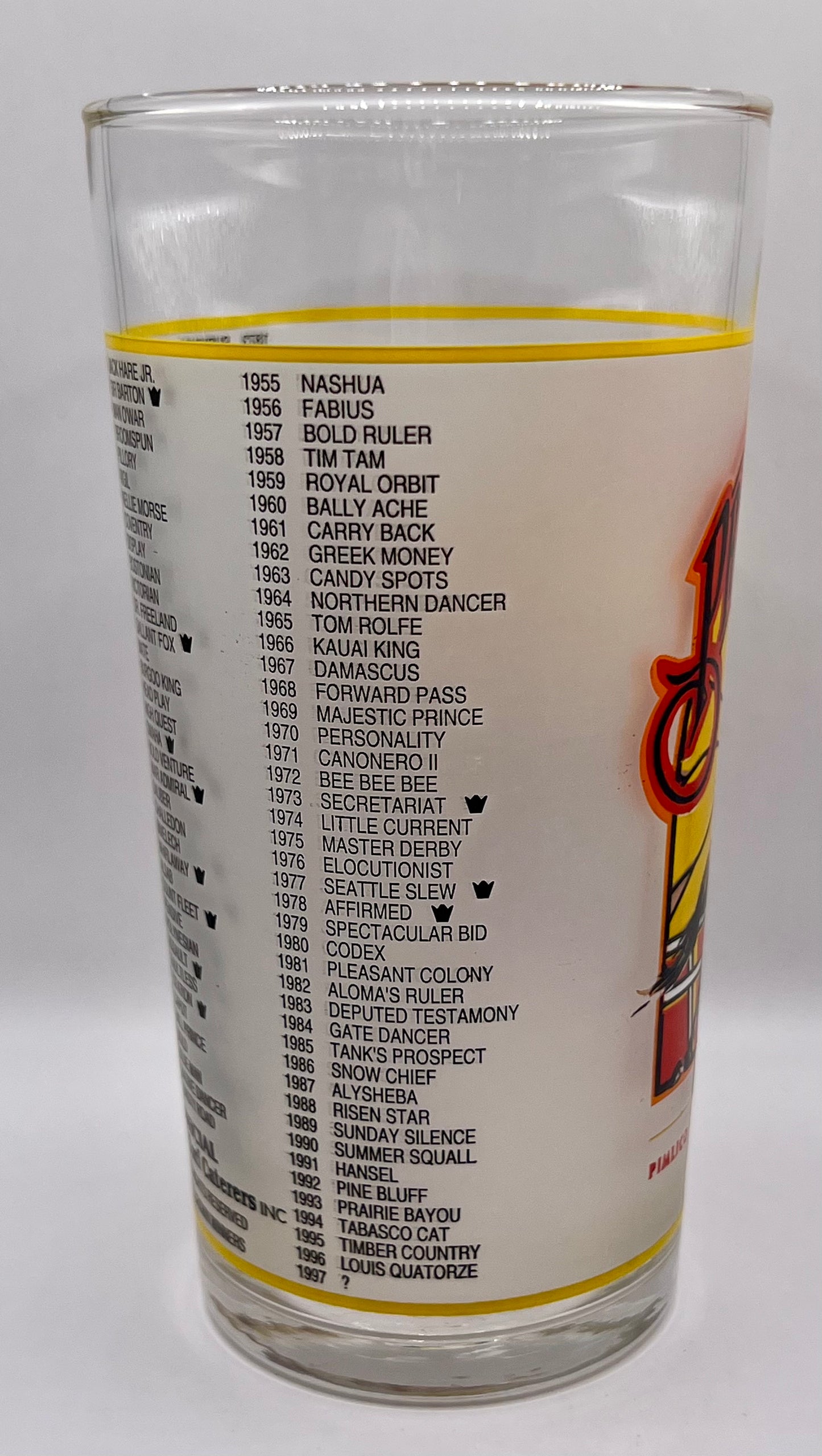 1997 Preakness Stakes Glass