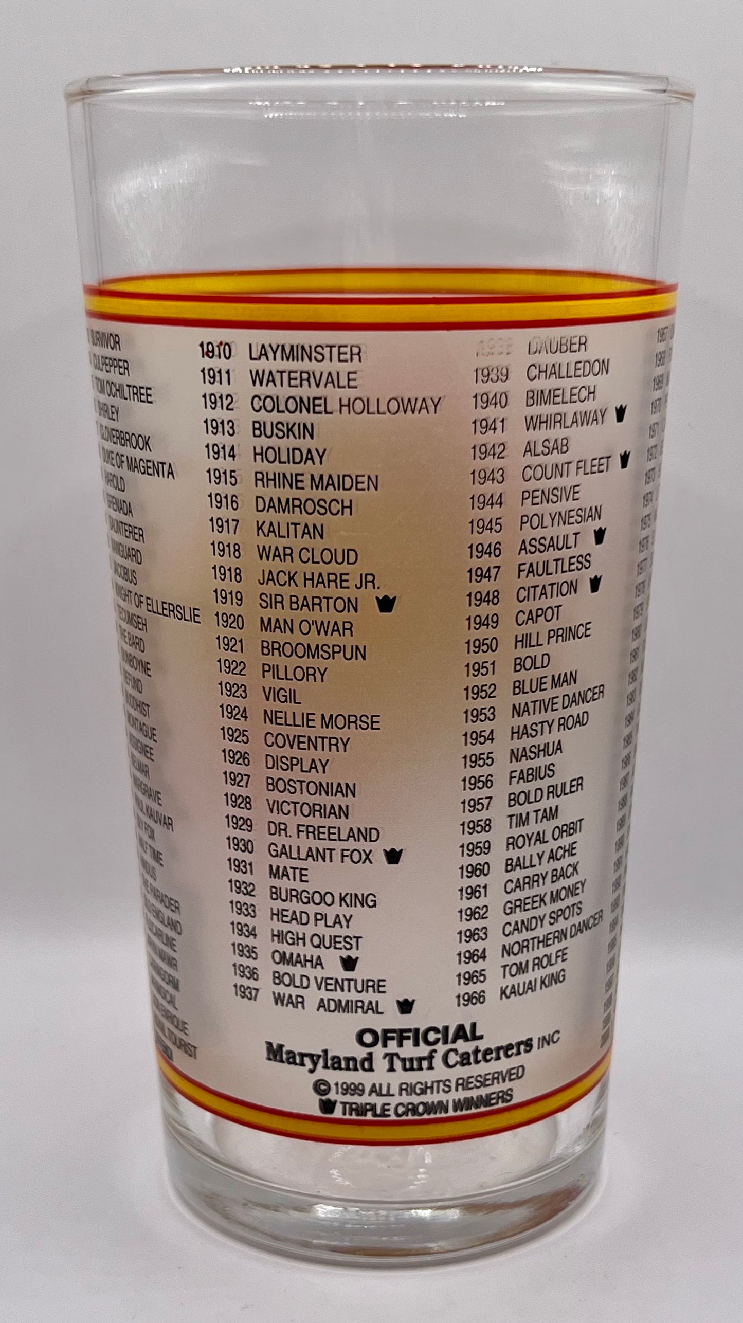 2000 Preakness Stakes Glass