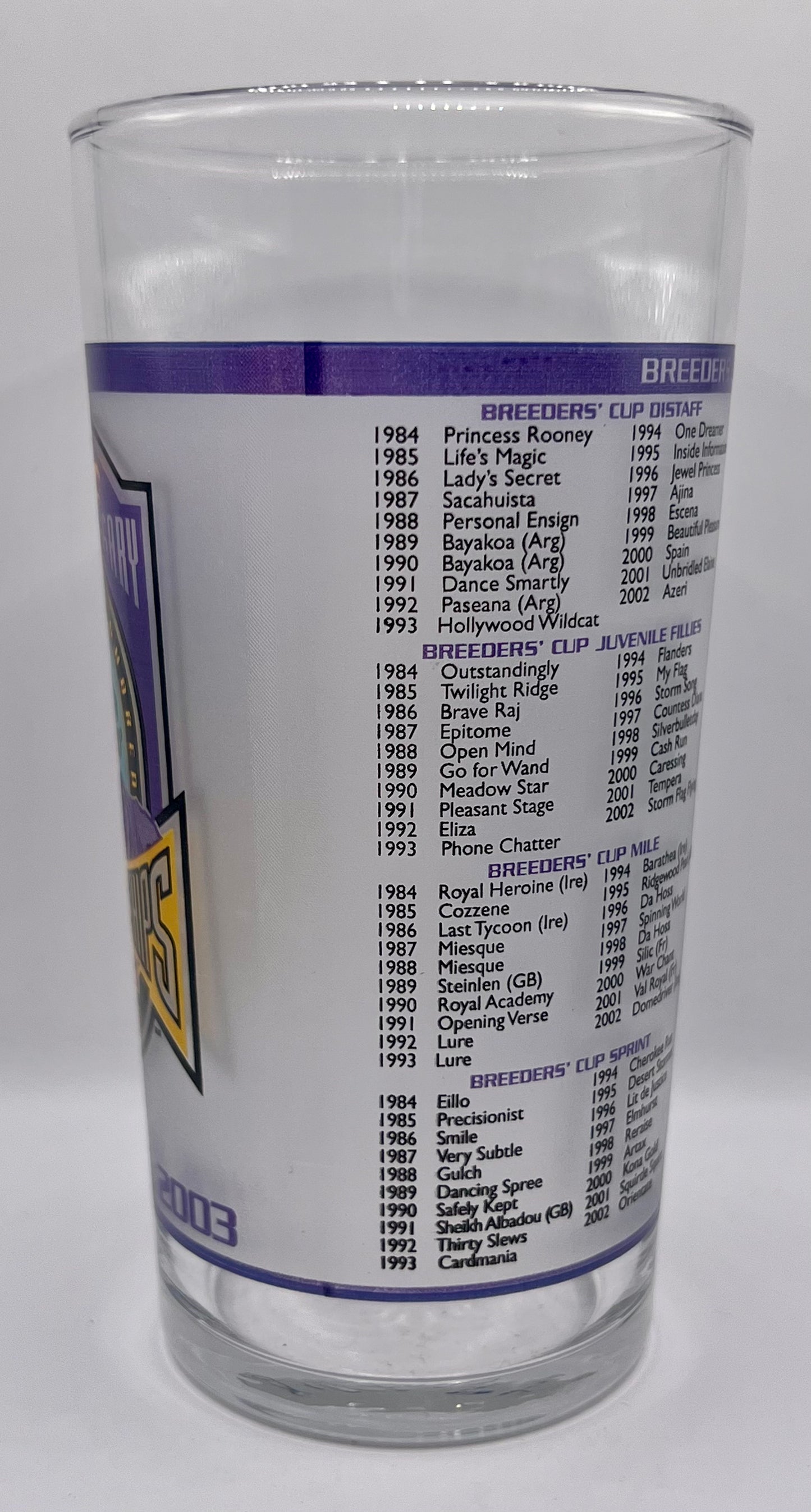 2003 Breeders' Cup Glass