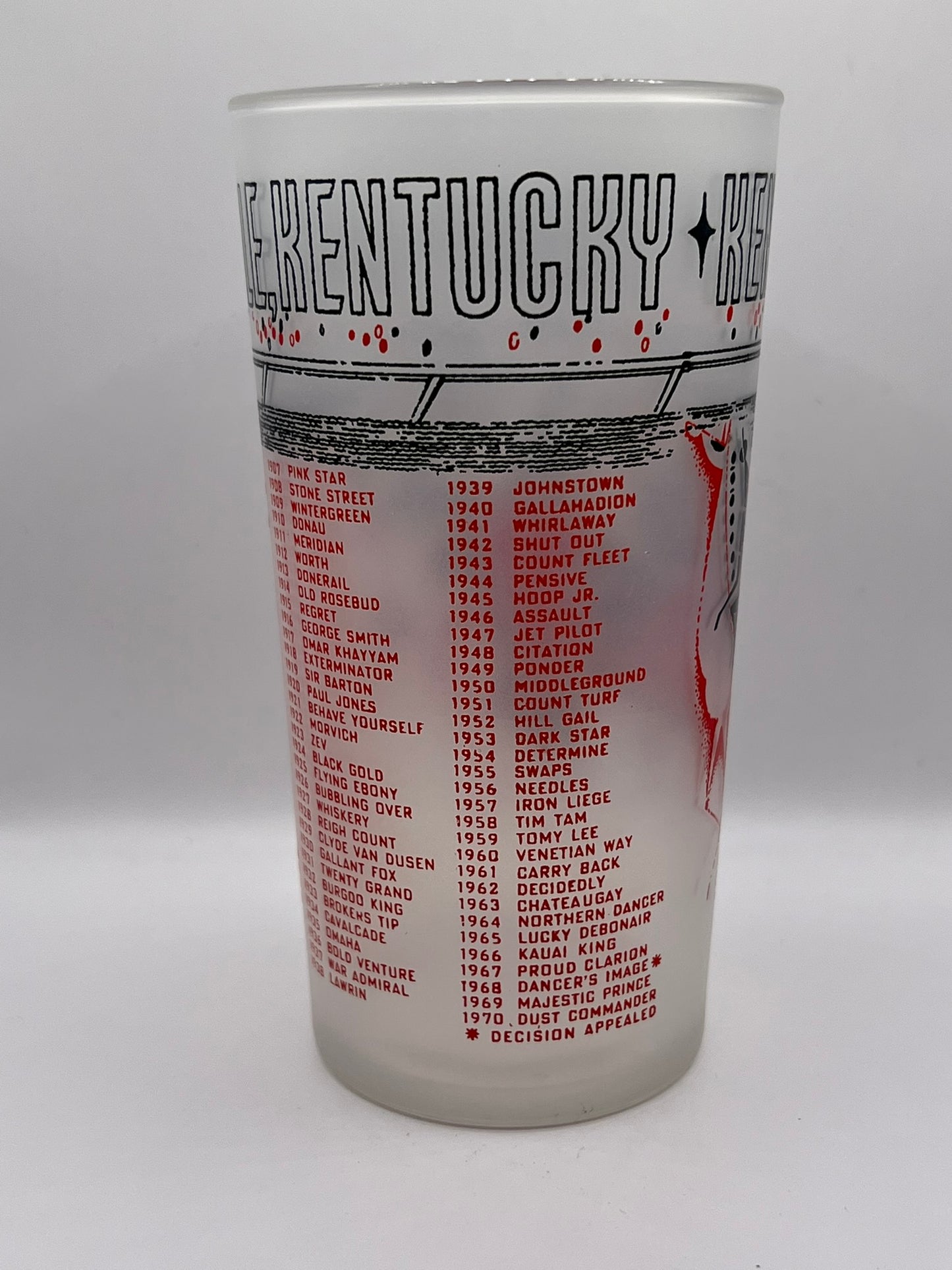 1971 Unofficial Kentucky Derby BAR Glass