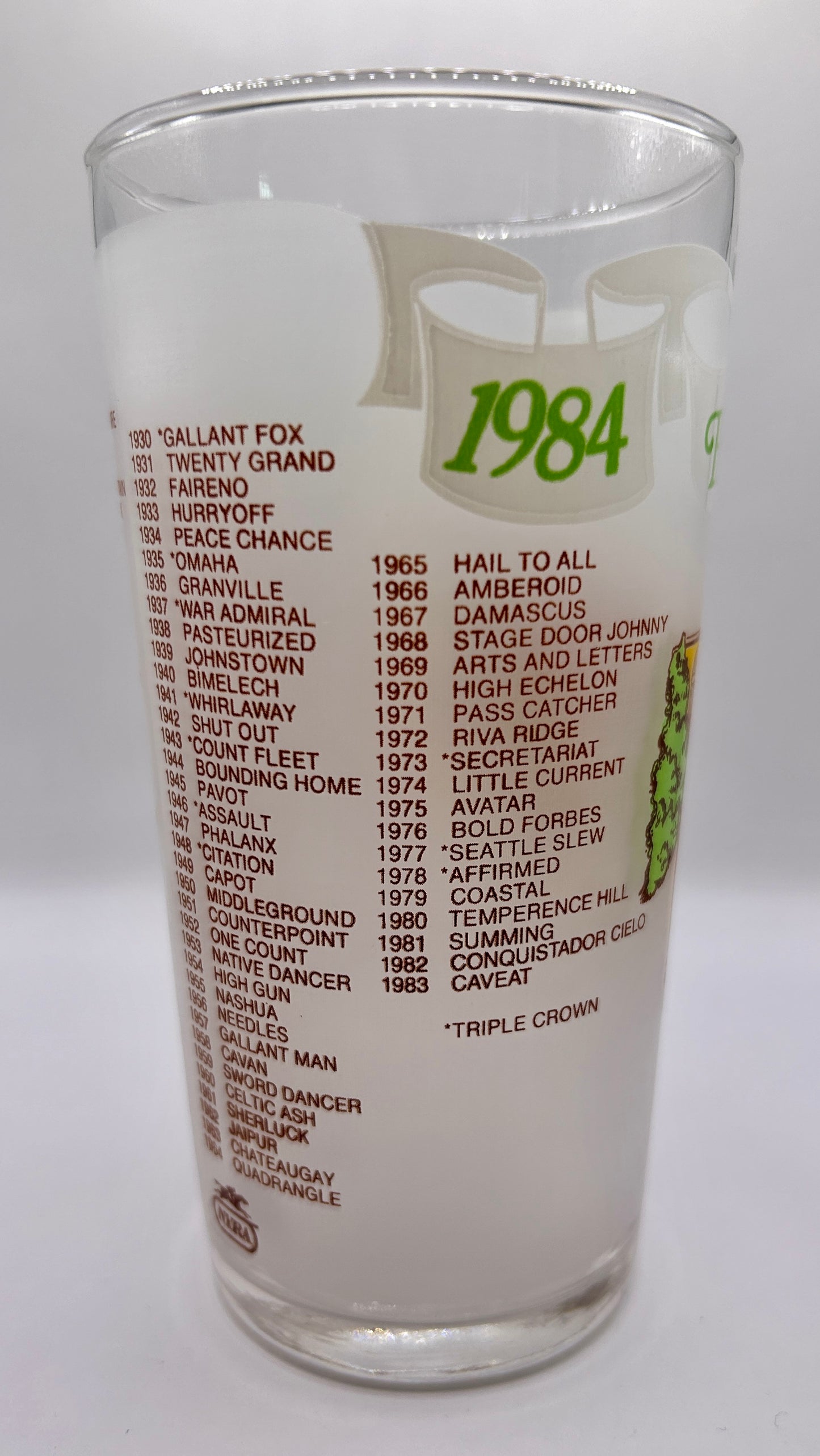 1984 Belmont Stakes Glass